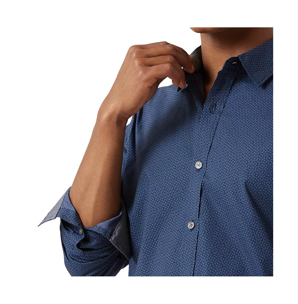 DKNY DKNY Мужская рубашка из эластичного поплина Remy с длинным рукавом 12090₽