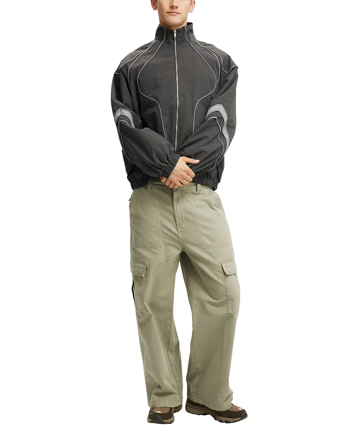 МУЖСКАЯ спортивная куртка с панелями ИЗ ХЛОПКА НА ХЛОПКЕ 20890₽