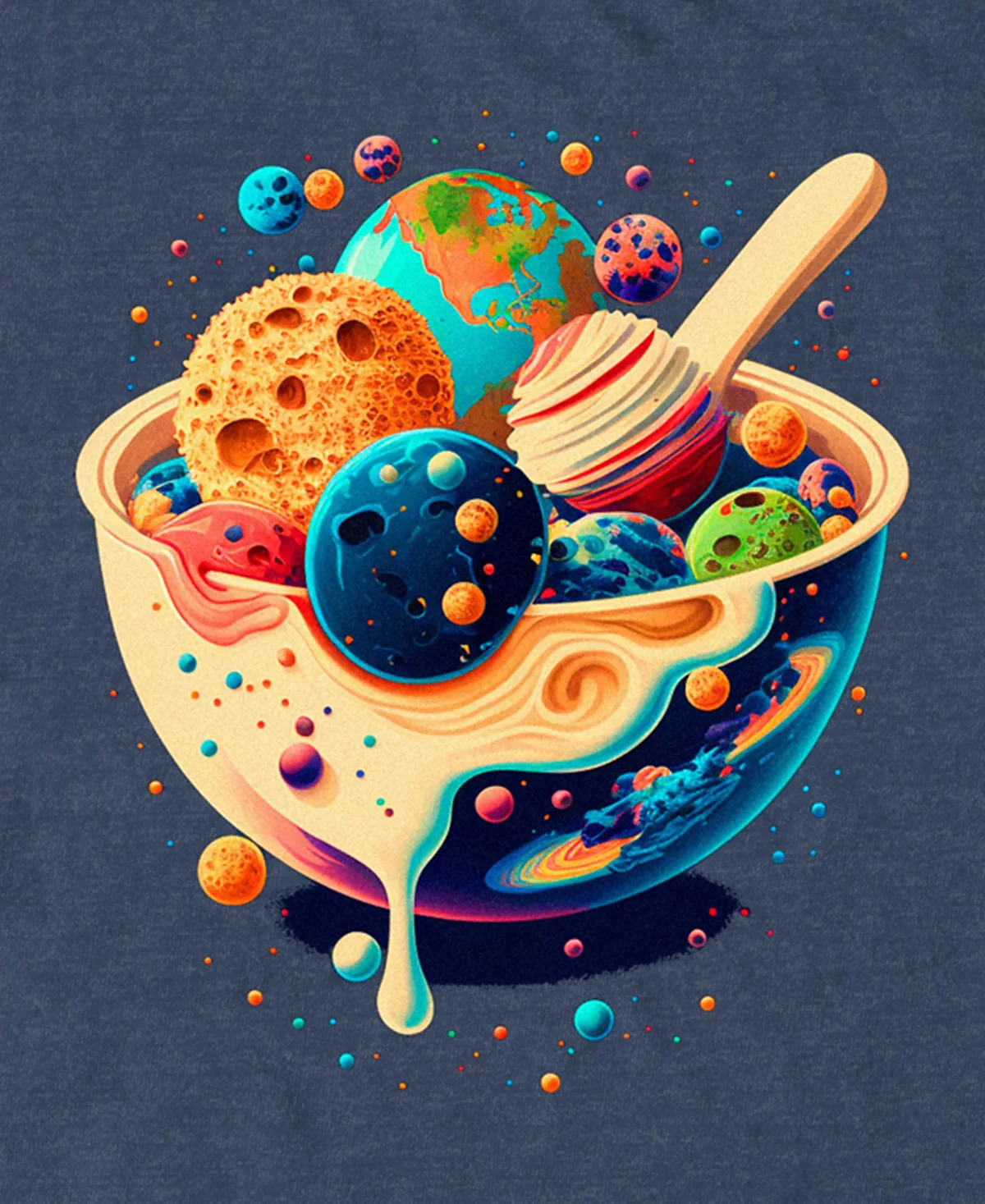 Дизайн от Humans Дизайн от Humans Мужская футболка с коротким рукавом из хлопьев Milky Way