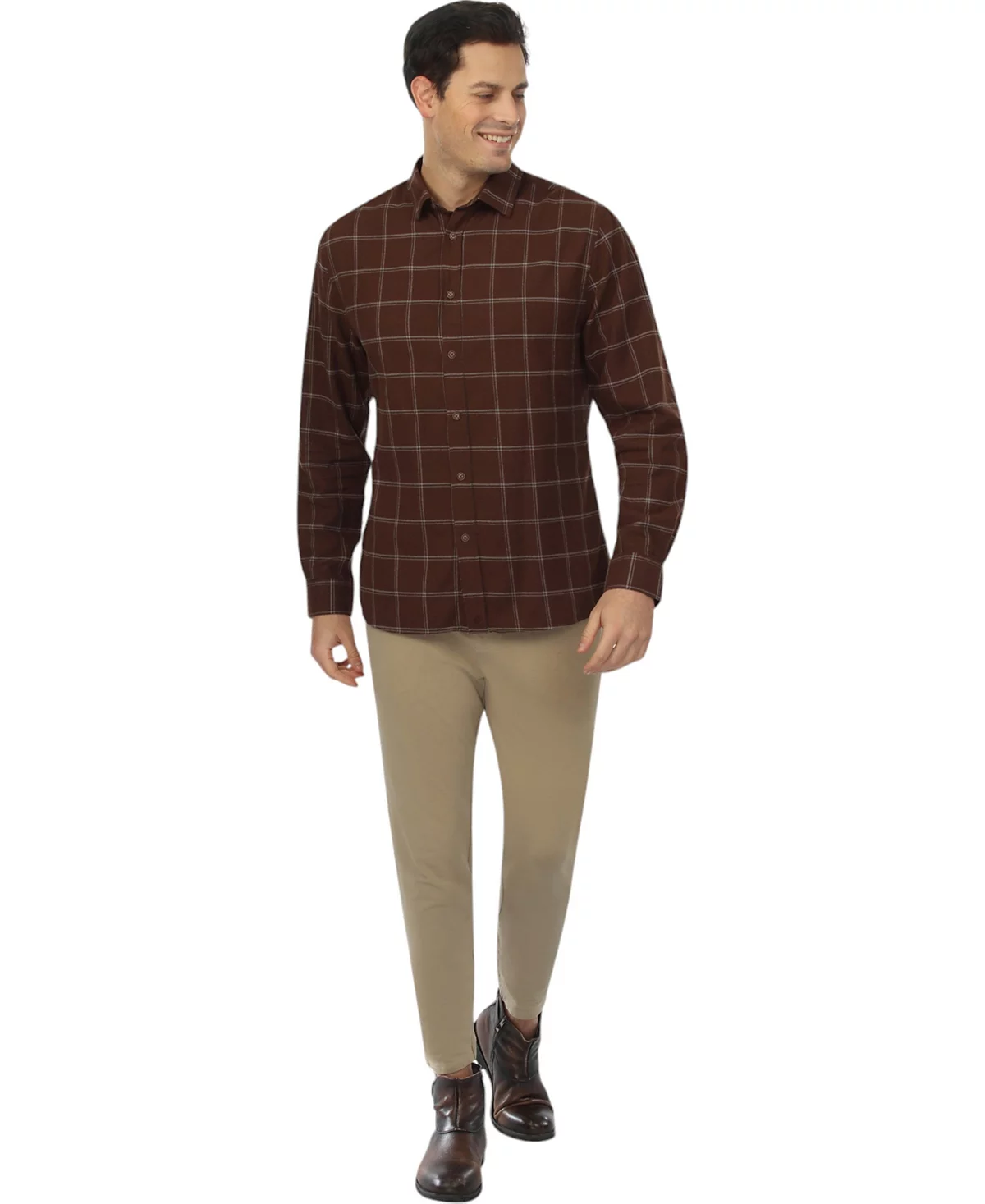 Легкая фланелевая рубашка в клетку из титона Vustra Vustra Mens