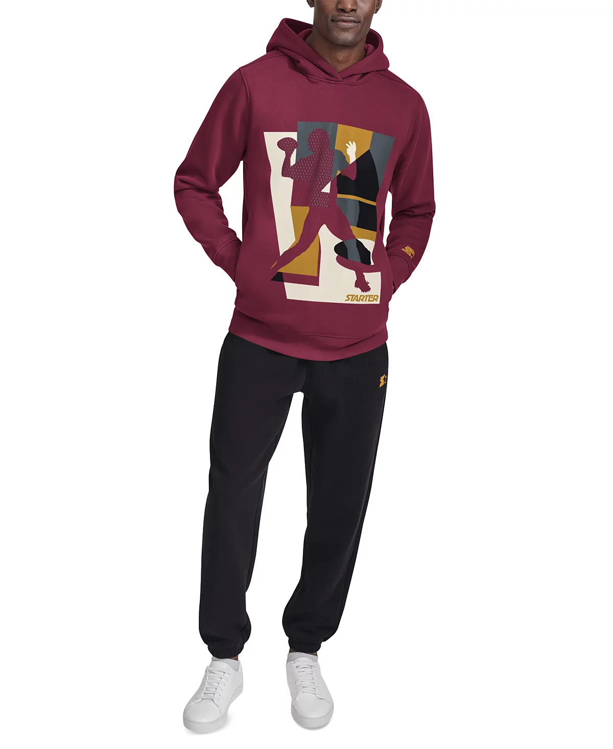 Стартер Стартер Мужские Гейб Флис Графический Толстовка Футбол 7390₽