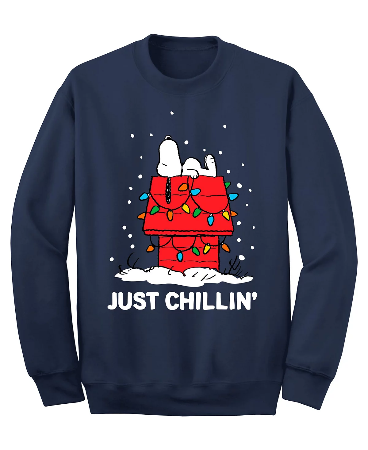 Флисовая толстовка AIRWAVES Mens Snoopy Just Chillin Christmas Crew