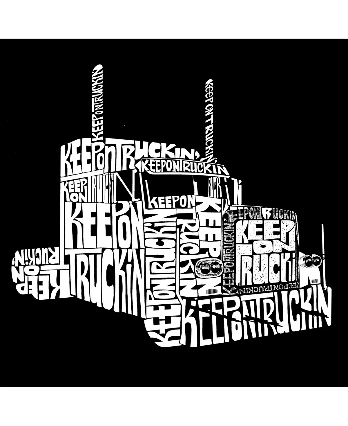 LA Pop Art Мужская толстовка с капюшоном в стиле Поп-арт - Keep on Truckin