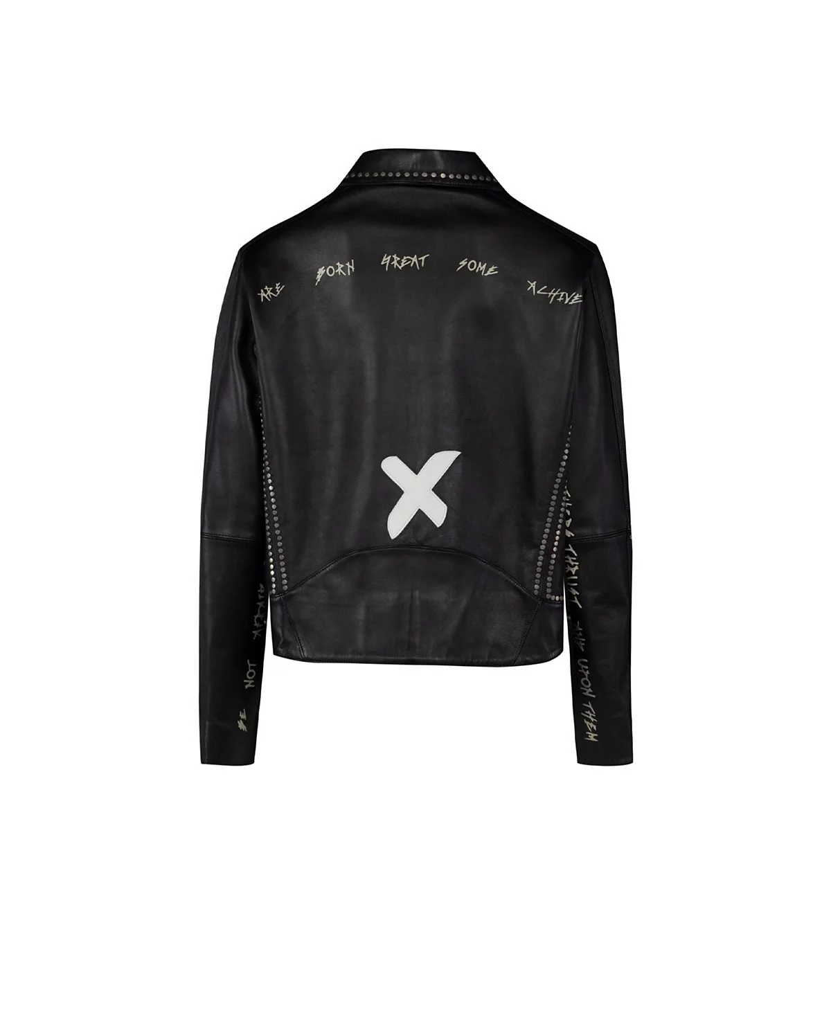 Детали мужской кожаной куртки PCFG PCFG с заклепками-камнями 348490₽