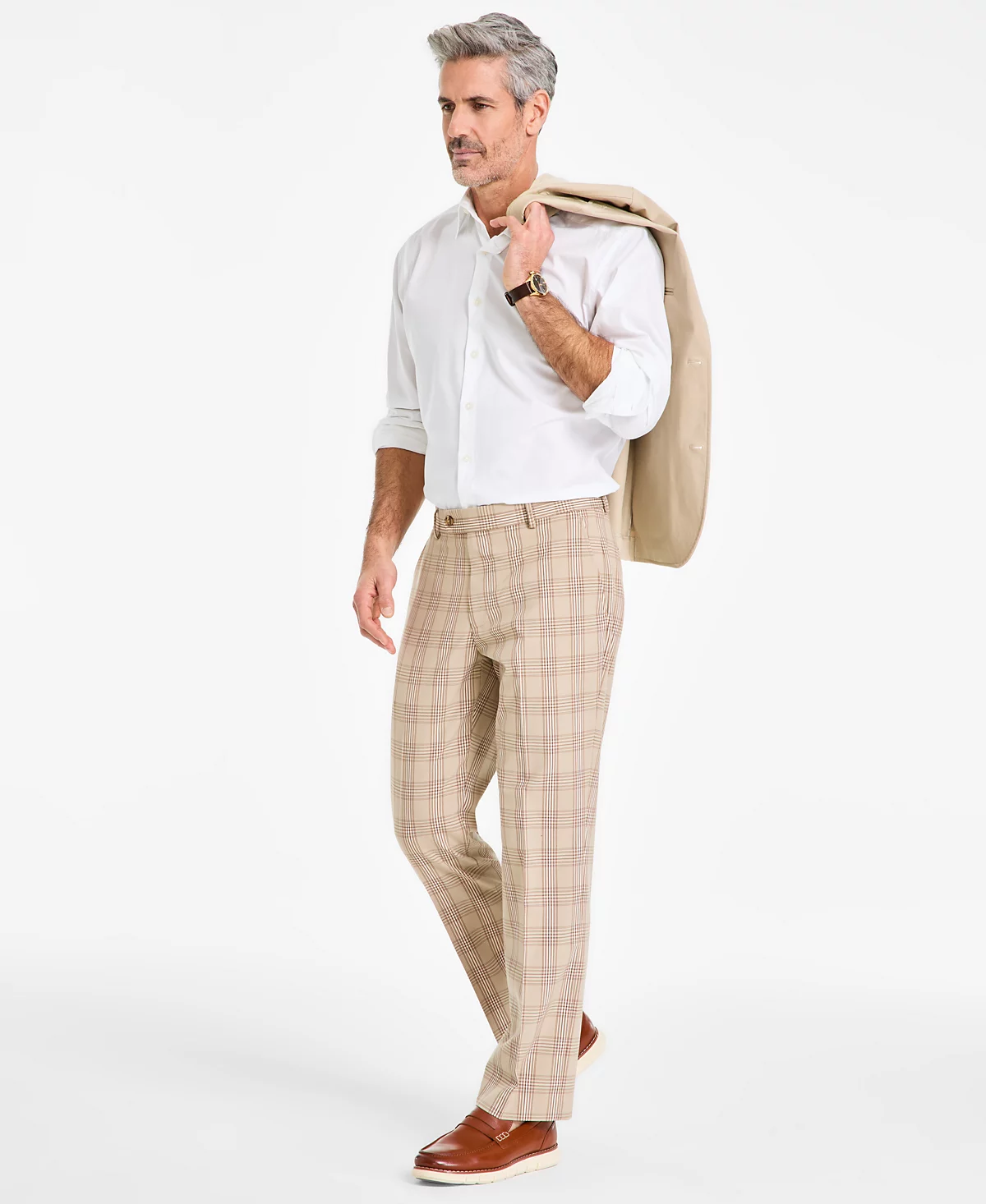 Клубная комната Клубная комната Мужские брюки в клетку эксклюзивно в Macys 12390₽