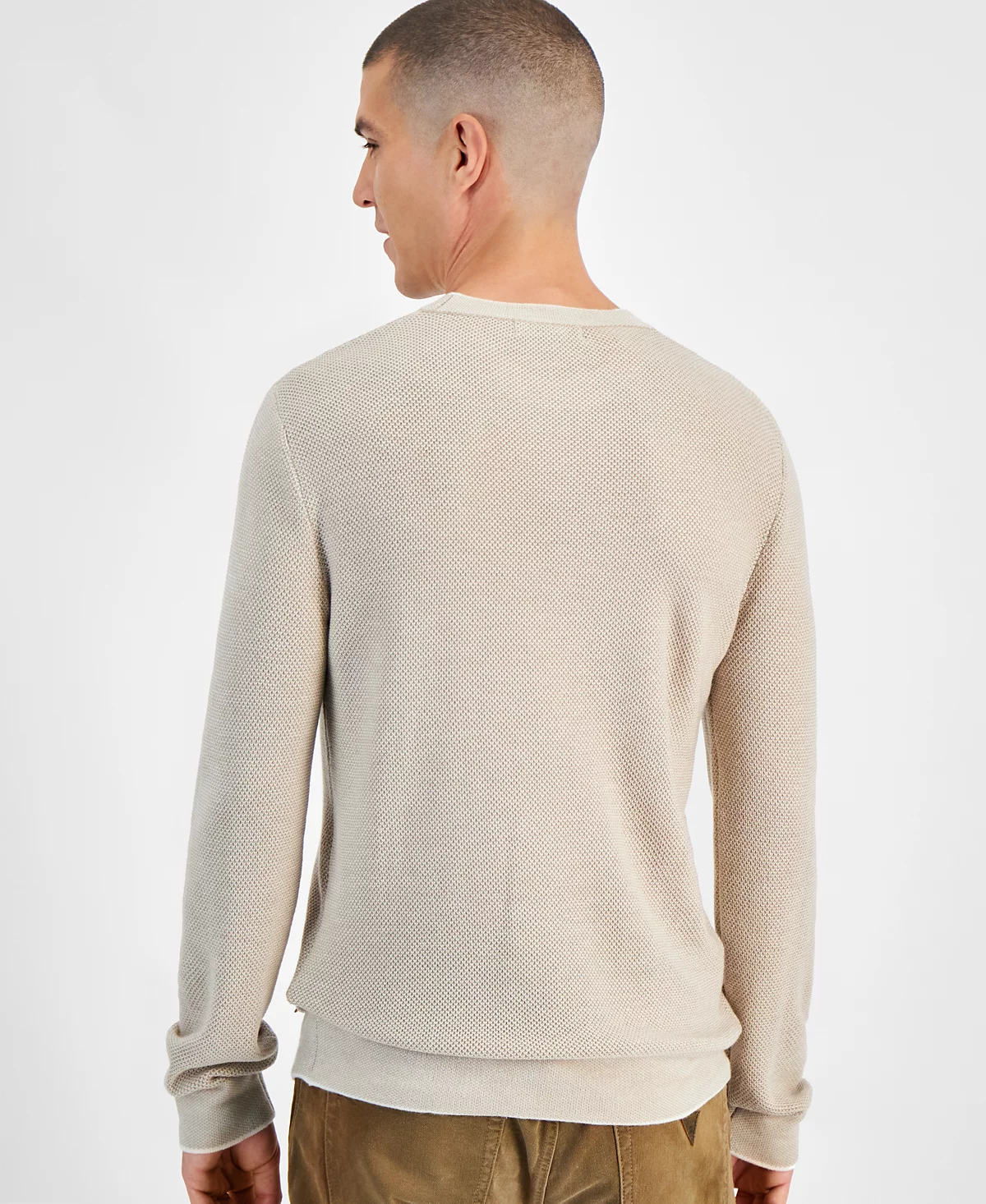 GUESS Мужской свитер свободного кроя с длинным рукавом и круглым вырезом горловины сшитый в стиле Эрл 10190₽