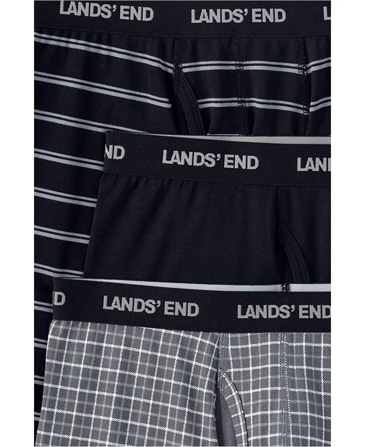 Мужские комфортные трикотажные боксеры Lands End Lands End Mens, 3 упаковки