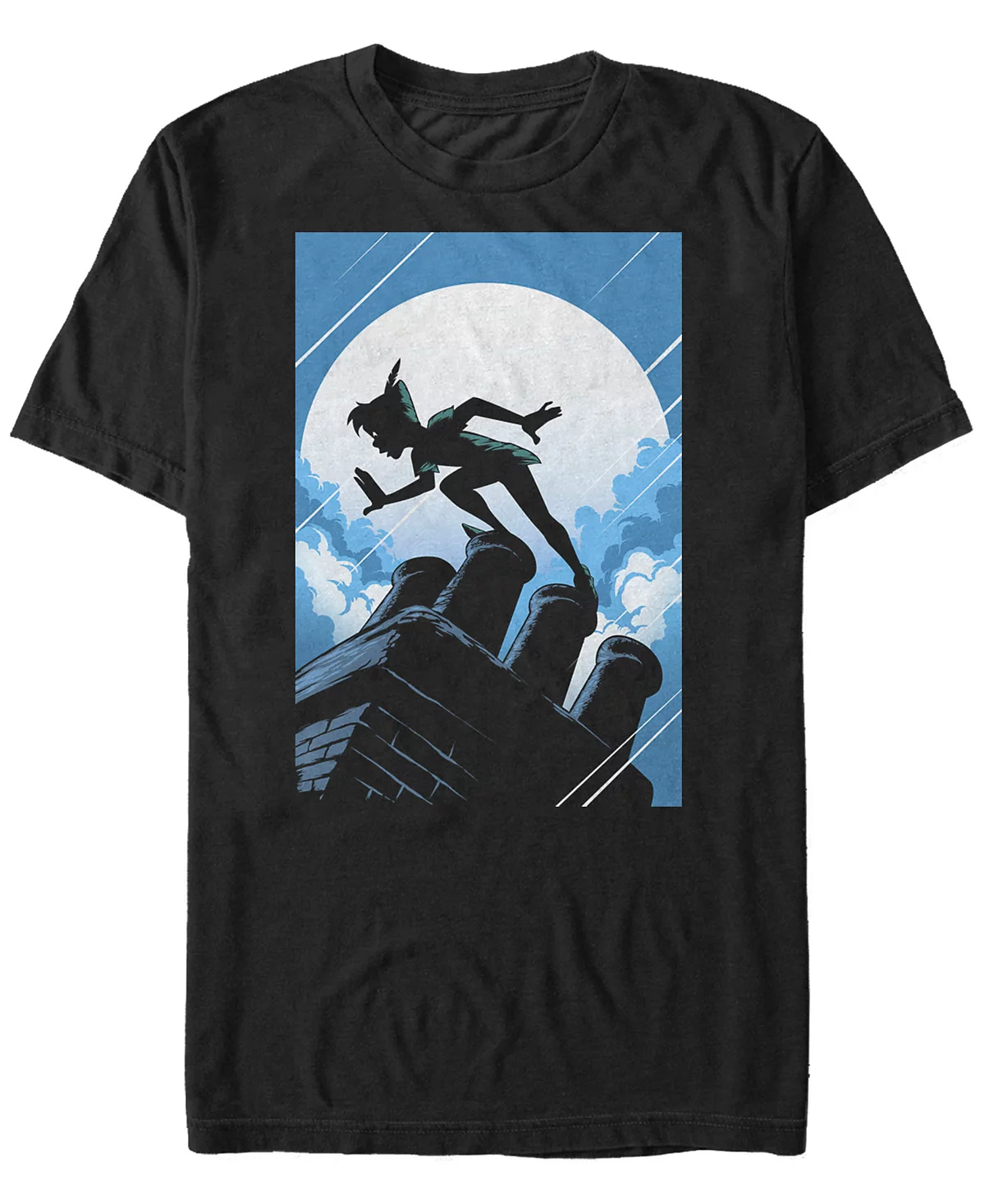 Футболка с коротким рукавом Fifth Sun Disney Mens Peter Pan Curious Shadow Silhouette