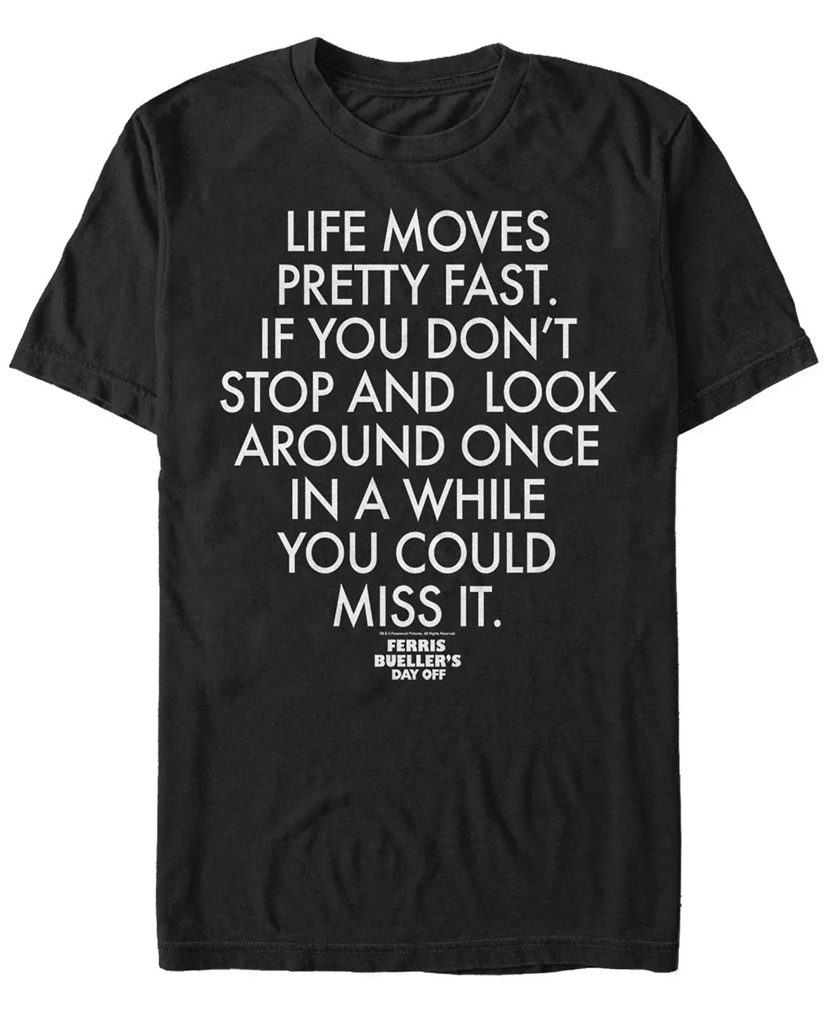 Футболка с коротким рукавом Fifth Sun Paramount Mens Ferris Bullers Day Off Life движется довольно быстро
