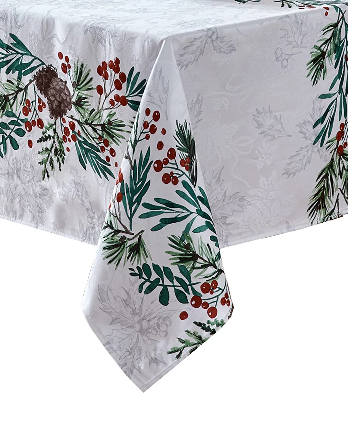 Прямоугольная скатерть Elrene Elrene Holly Berry Flourish из праздничной ткани, 102