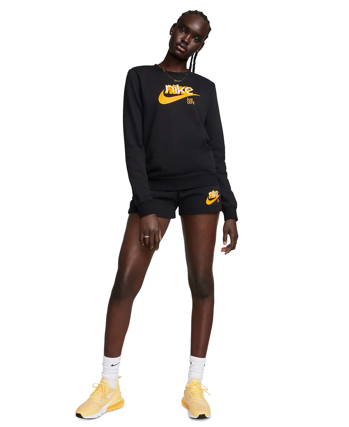 Флисовая толстовка Nike Nike Womens Sportswear Club French Terry с графическим принтом и круглым вырезом горловины