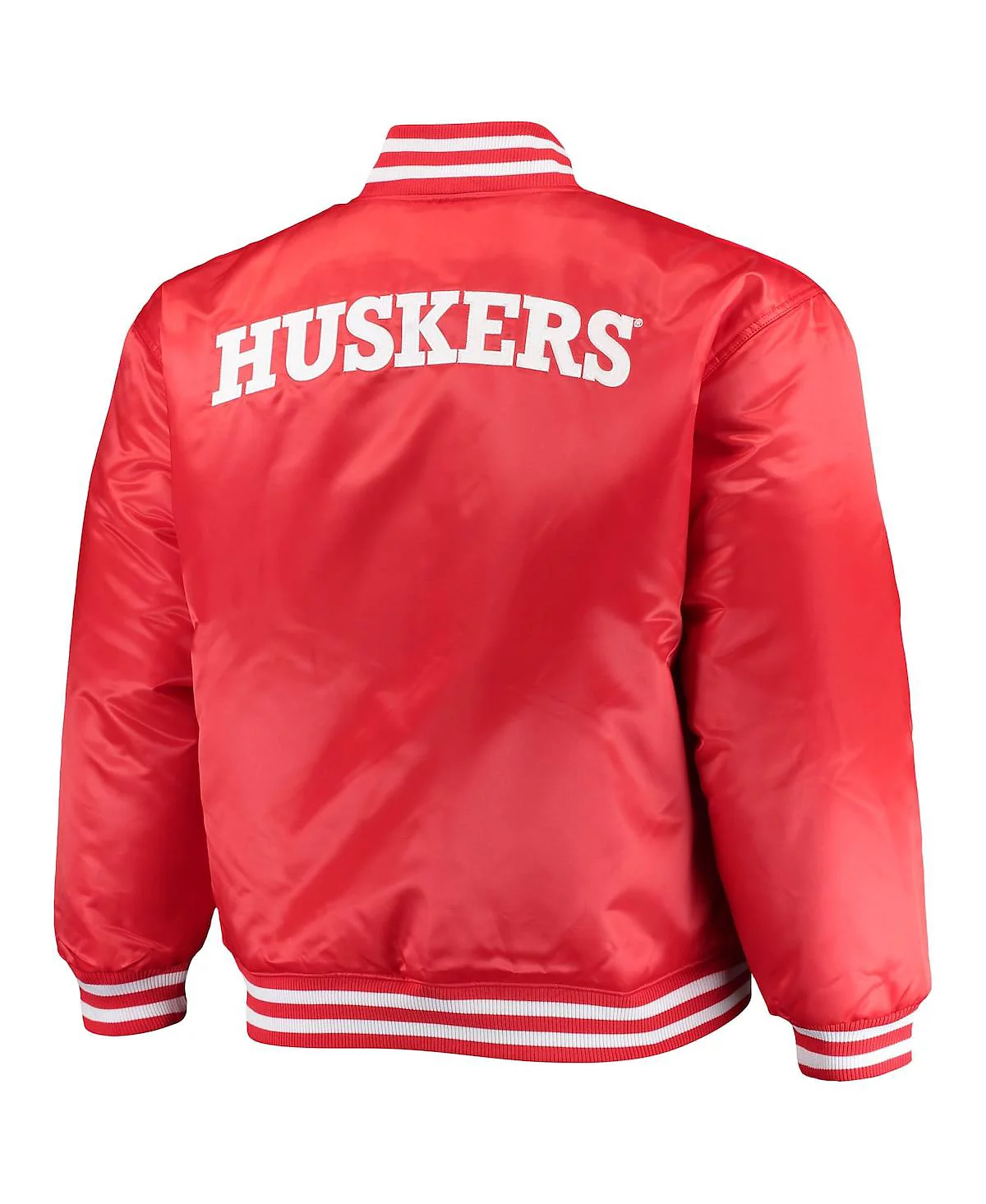 Мужская алая и черная куртка Nebraska Huskers Biggy и Tall из атласа с двусторонней застежкой на молнию 14290₽