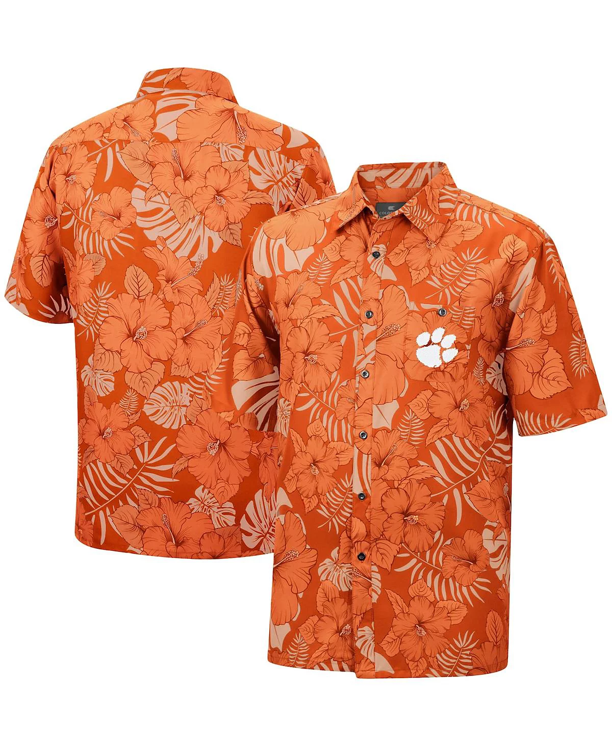 Colosseum Мужская рубашка Colosseum Orange Clemson Tigers The Dude Camp на пуговицах 9090₽