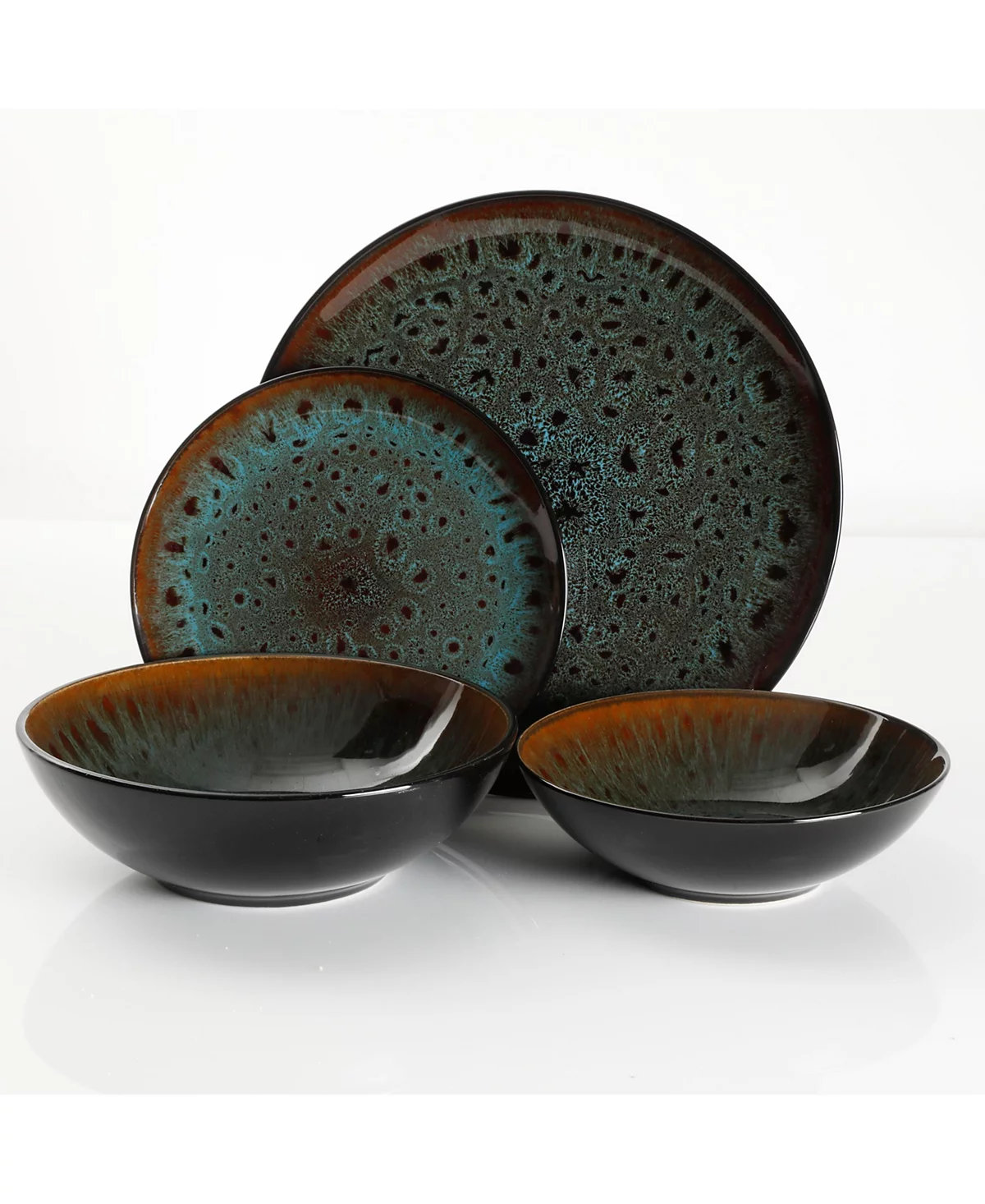 Набор посуды Gibson Gibson Kyoto Teal из 16 двойных мисок сервиз на 4 персоны 19190₽