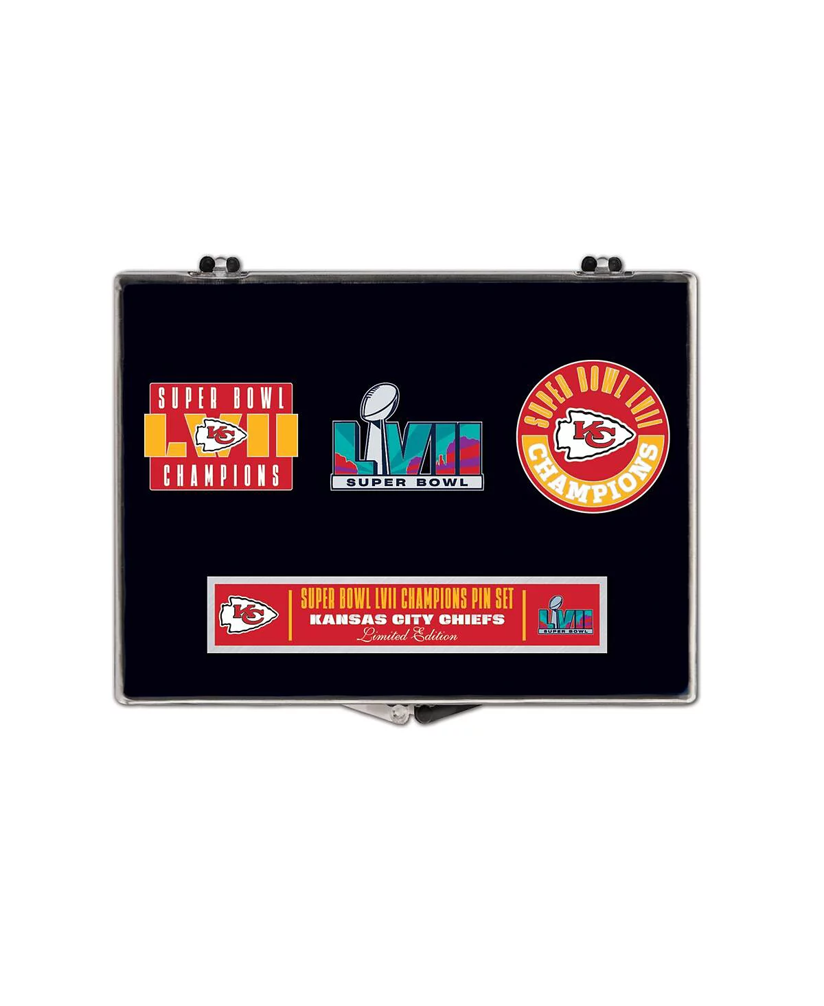 Wincraft Набор булавок для чемпионов Wincraft Kansas City Chiefs Super Bowl LVII состоящий из трех частей 5090₽