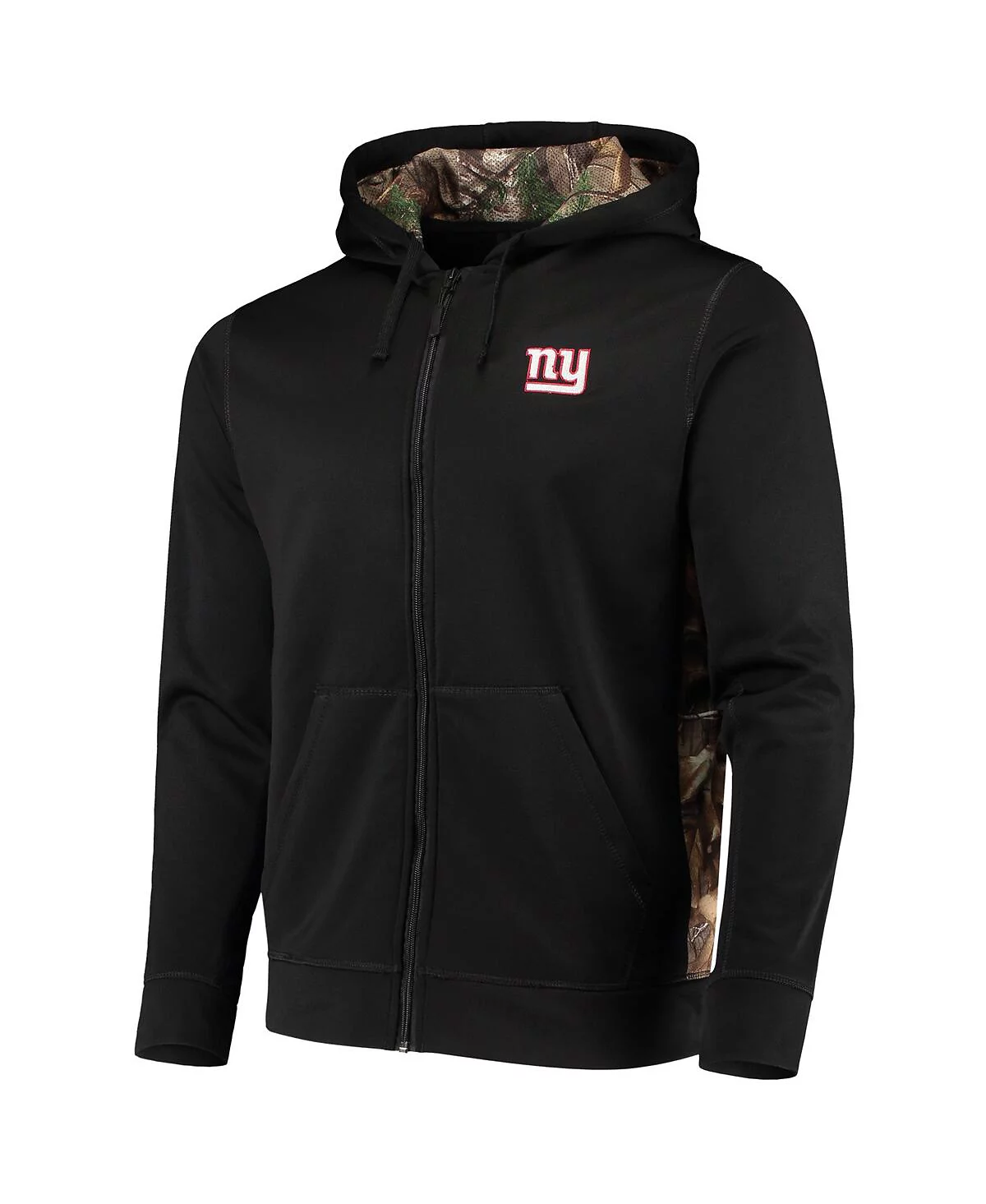 Мужская толстовка Dunbrooke Mens Dunbrooke Black камуфляж Realtree New York Giants Decoy Tech с капюшоном из флиса на молнии 9490₽