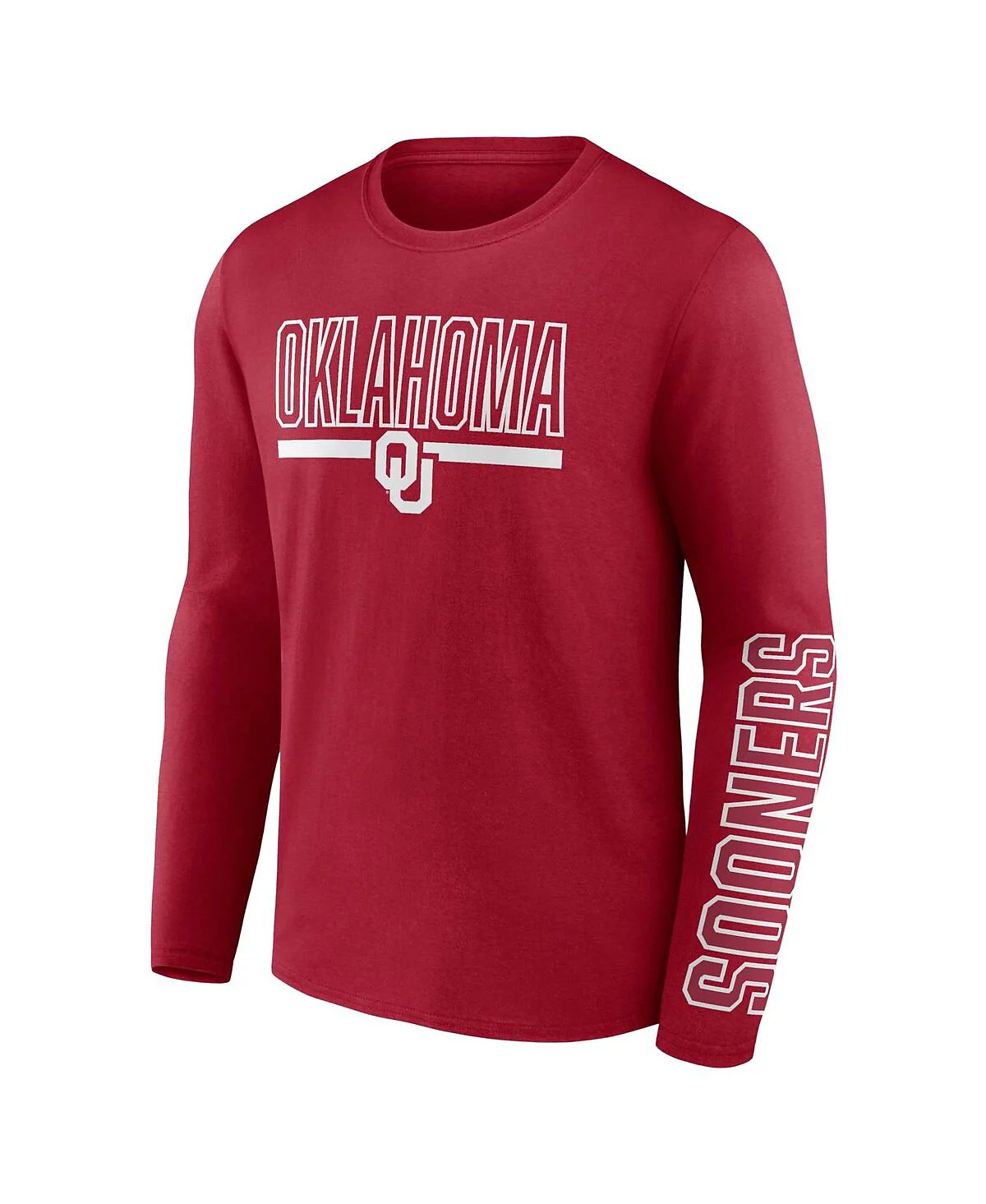 Profile Мужская футболка Crimson Oklahoma Sooners Big and Tall с двумя популярными графическими рисунками и длинным рукавом 6290₽