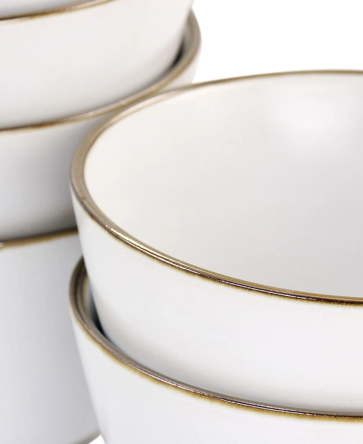 Набор керамических мисок Elama Elama с плоским рельефным ободком и золотистой отделкой Alejandro из 6 предметов сервиз на 6 персон 8390₽