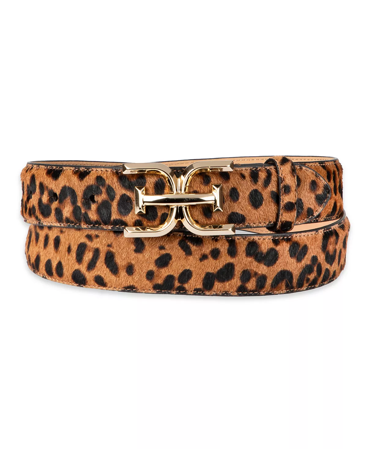 Женский ремень с экзотическим принтом и двойной пряжкой-бляшкой E 11390₽