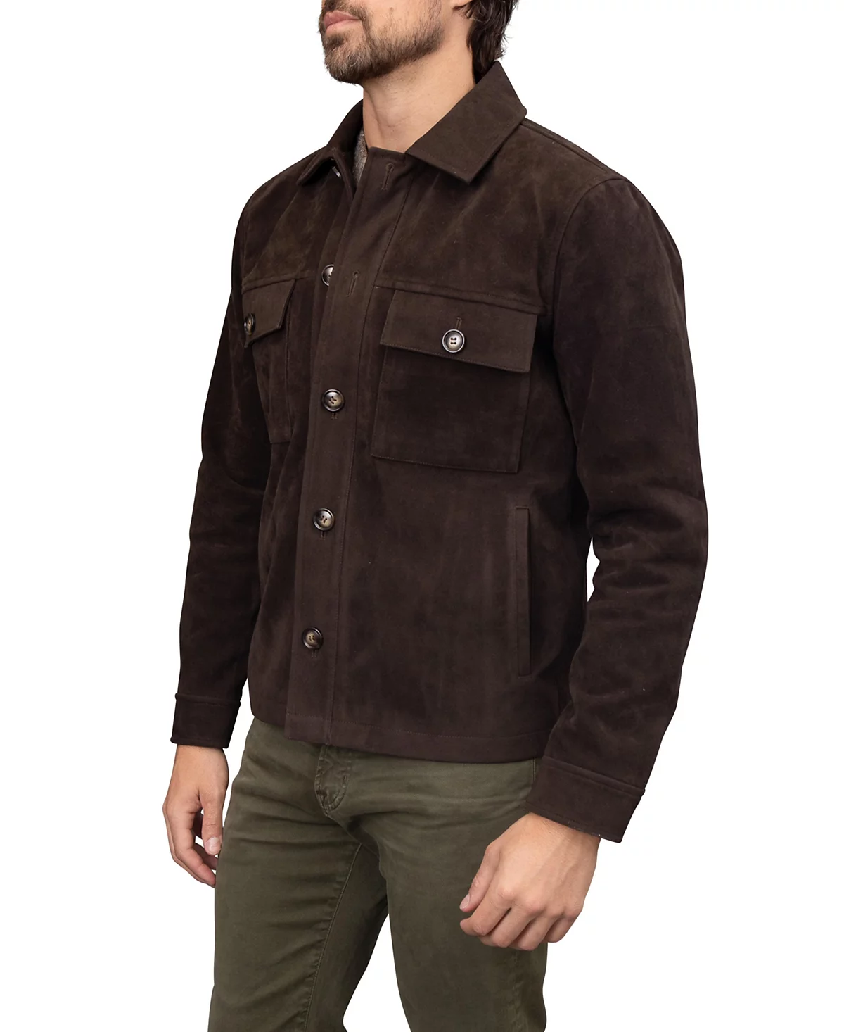 Мужская куртка дальнобойщика Bagatelle Homme из искусственного нубука