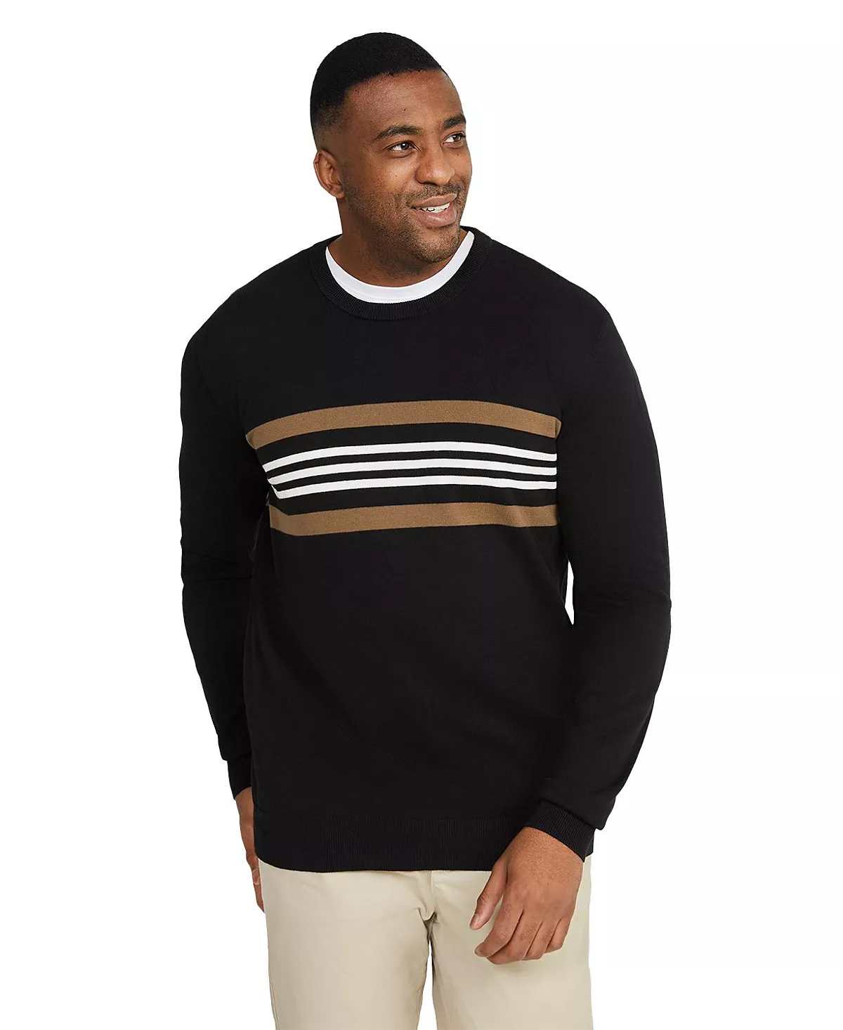 Большой и высокий свитер в три полосы 5990₽