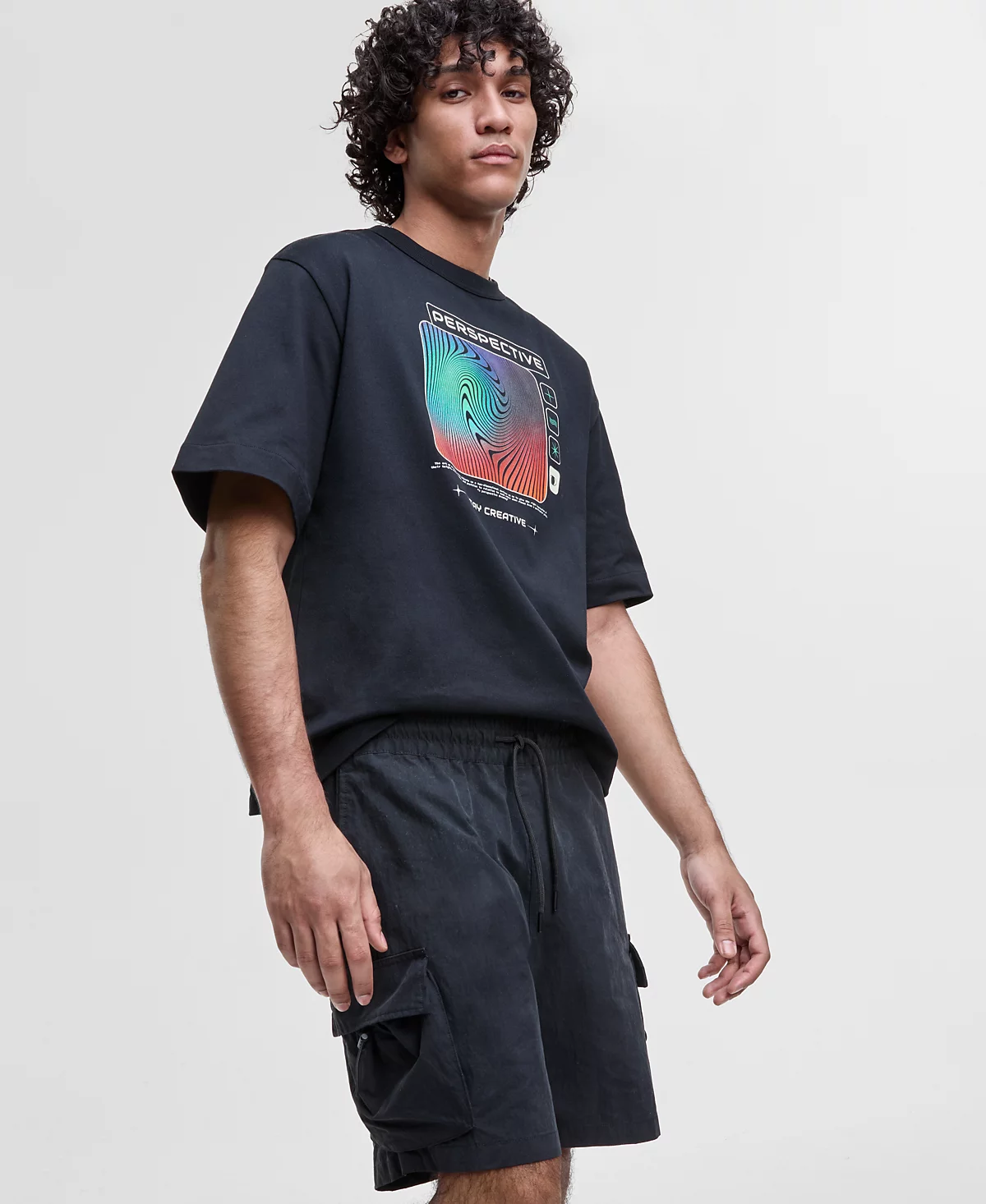 Мужские шорты-карго Mode of One свободного кроя со складками длиной 7 дюймов эксклюзивно в Macys 11290₽