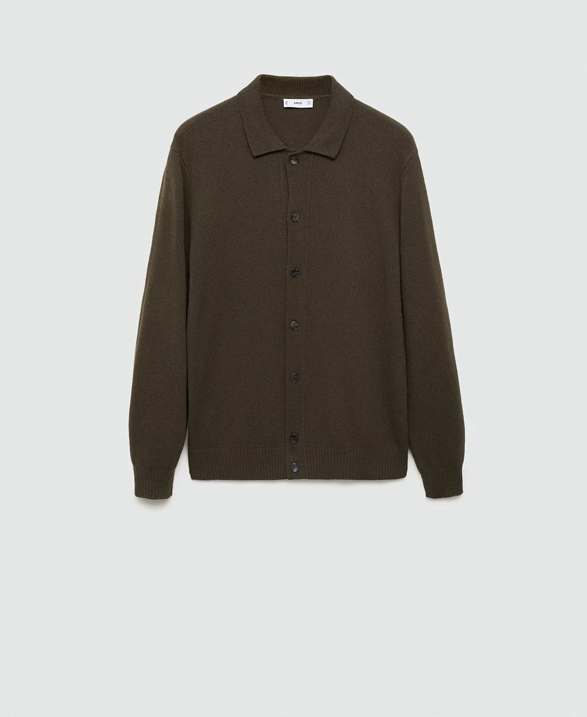 Мужской приталенный кардиган из смесовой шерсти Mango 13290₽