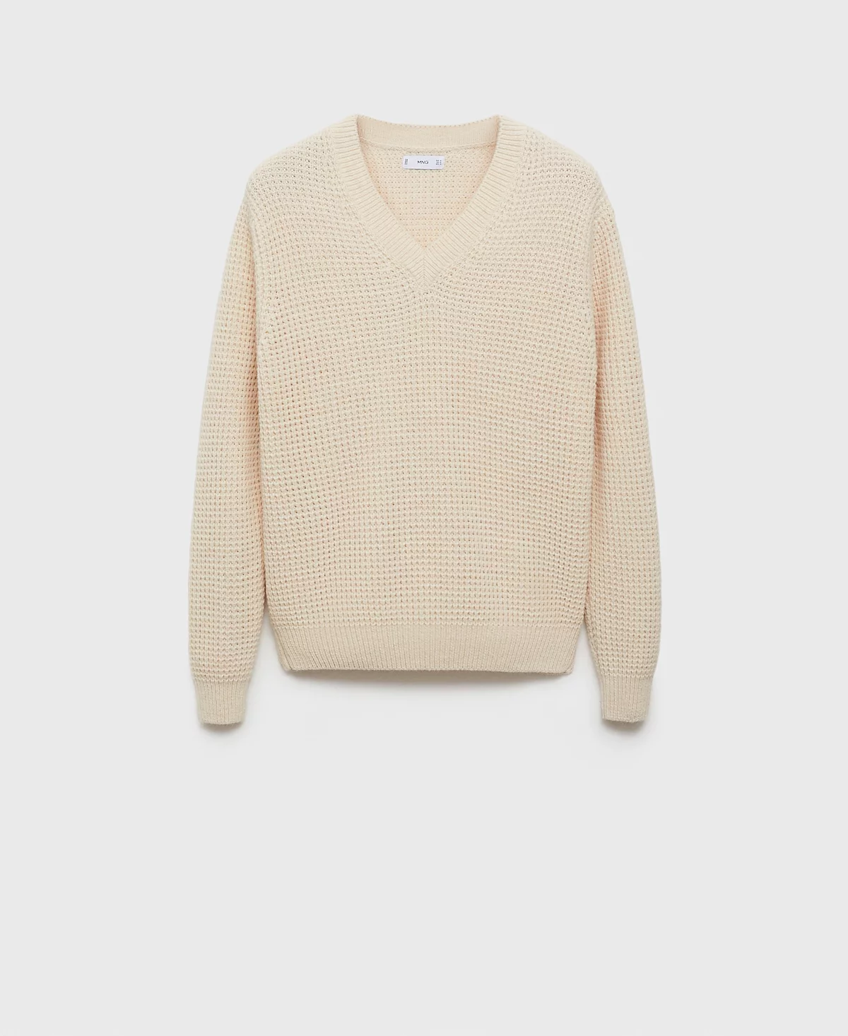 Мужской свитер Mango из шерсти альпаки с V-образным вырезом 9490₽