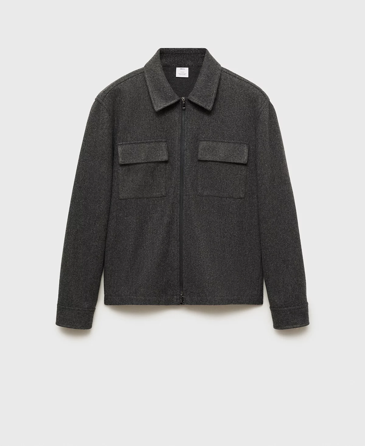 Мужская приталенная фланелевая куртка Mango с карманами и отделкой по фигуре 15190₽