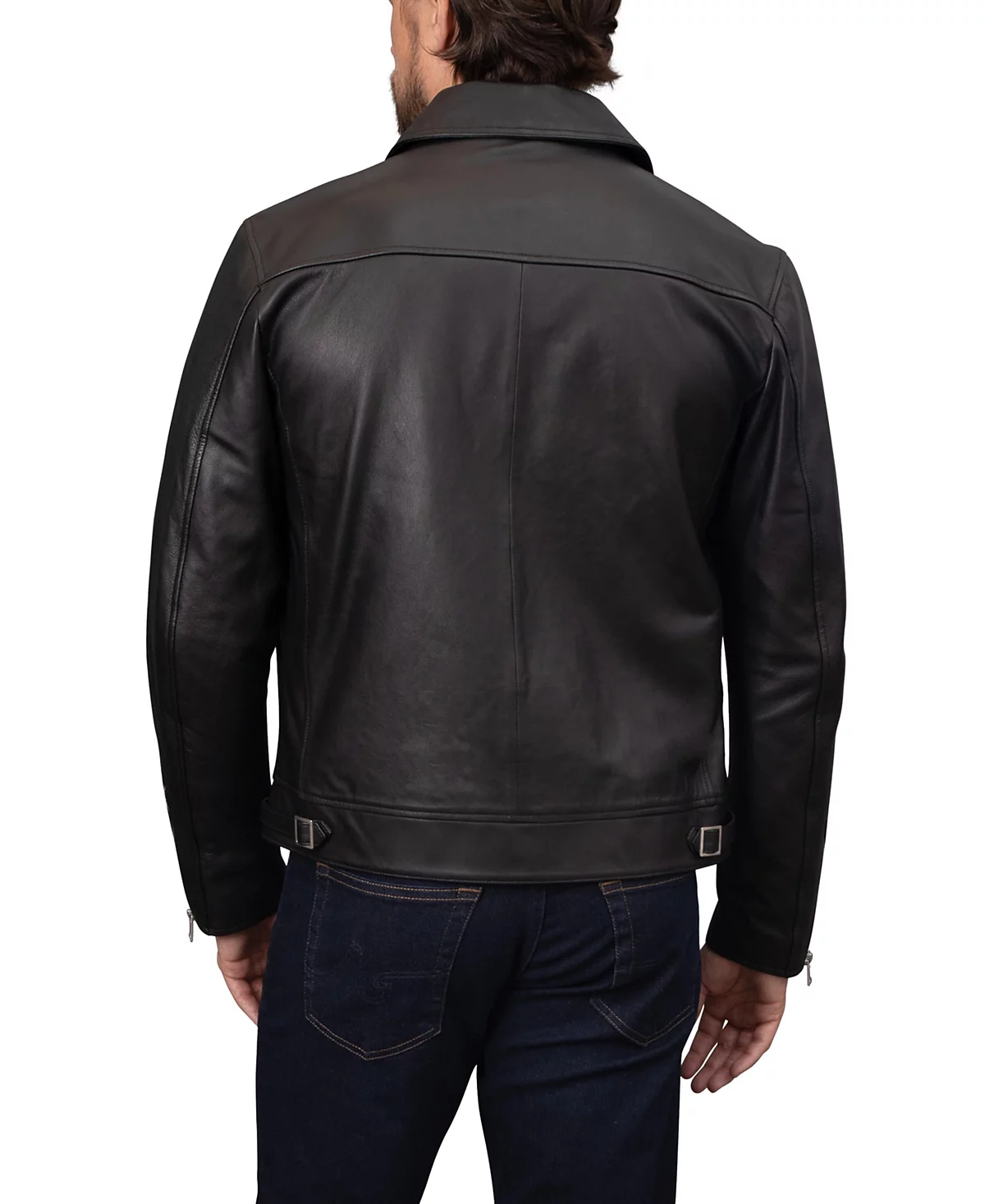 Мужская куртка Bagatelle Homme из натуральной кожи на молнии спереди