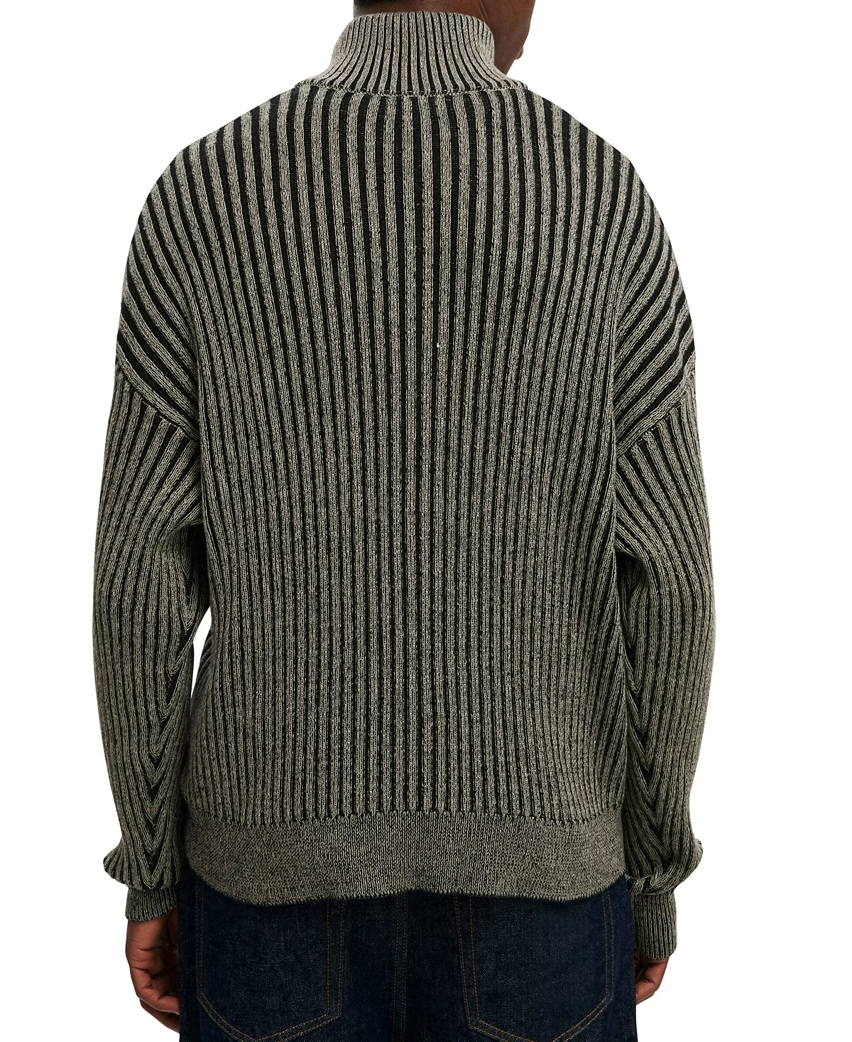 Мужской вязаный свитер на молнии из ХЛОПКА 15190₽