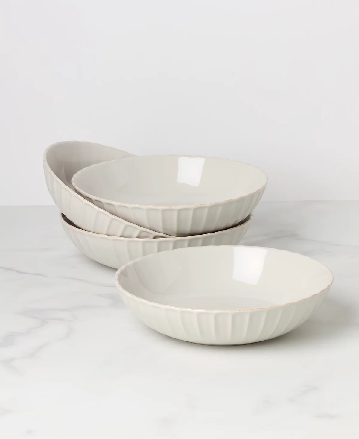 Миски для пасты с гребешками Lenox French Perle, набор из 4-х