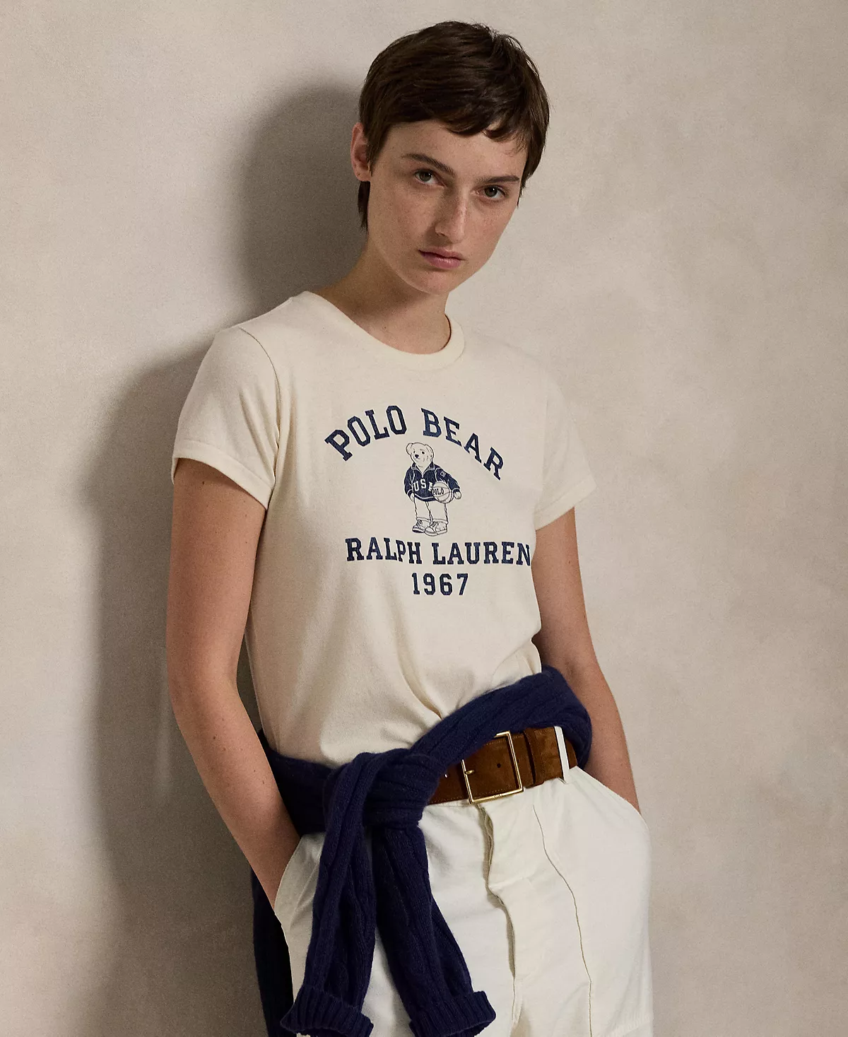  Женская футболка Polo Bear из хлопчатобумажного джерси