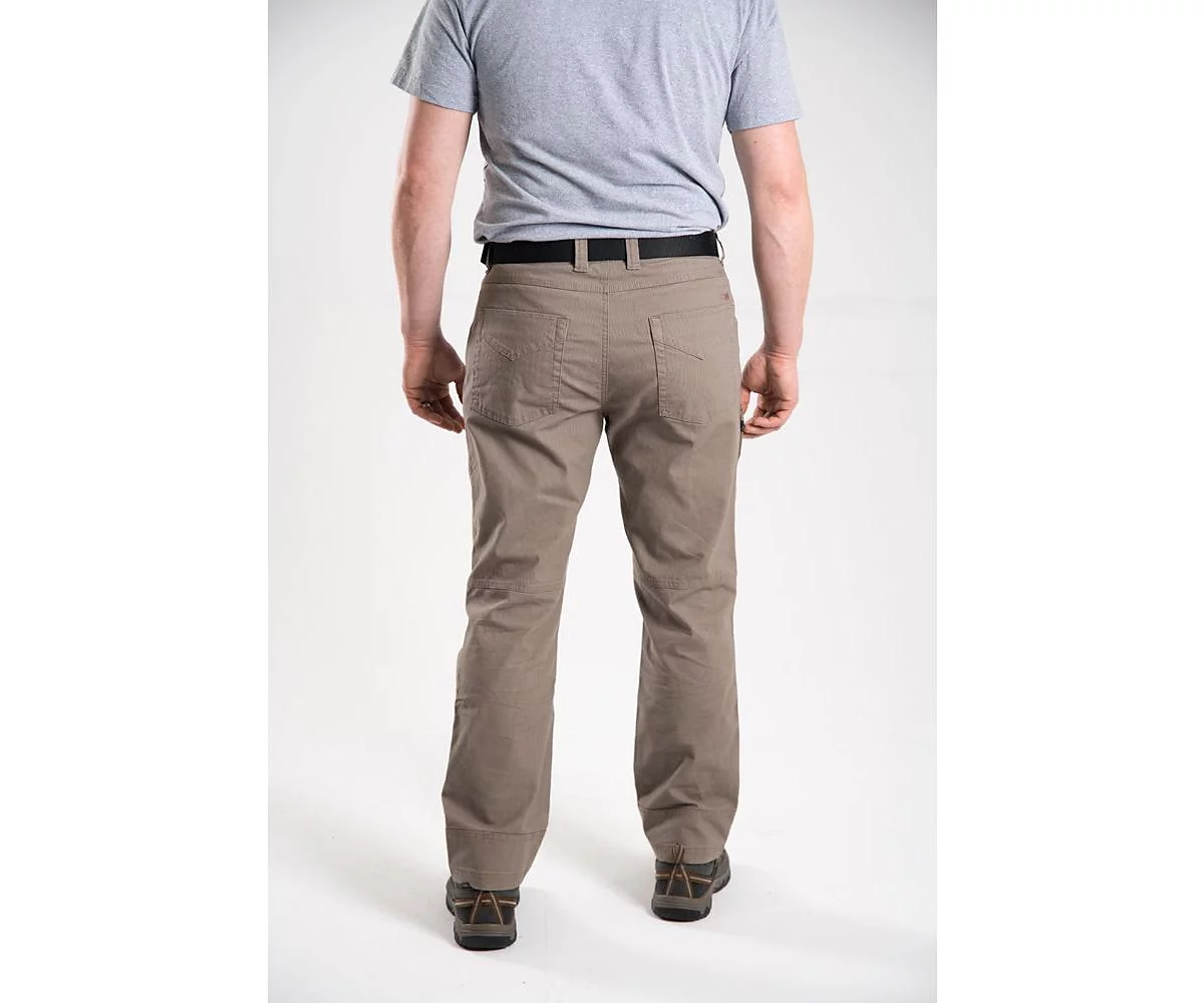 Мужские брюки цвета горного хаки с оригинальным изгибом | Классический крой