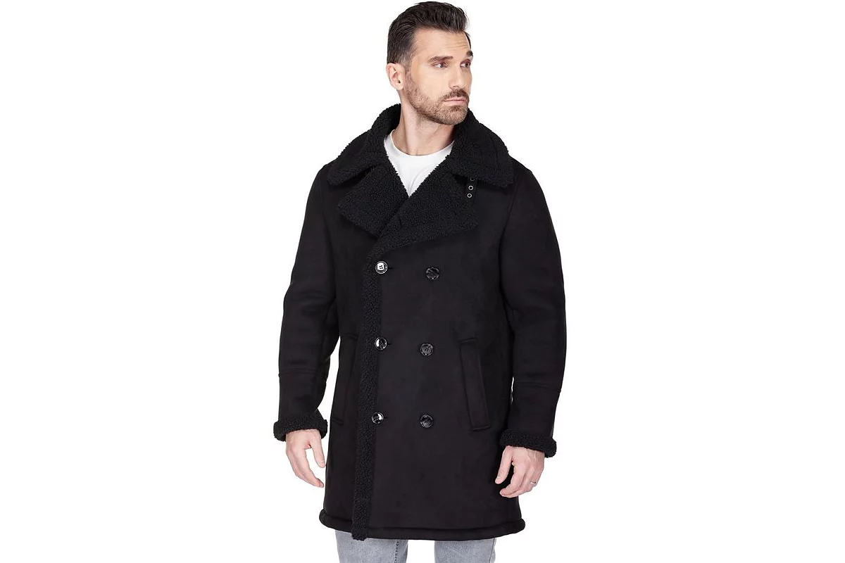 Мужское двубортное пальто Braveman из искусственной овечьей шерсти 27590₽