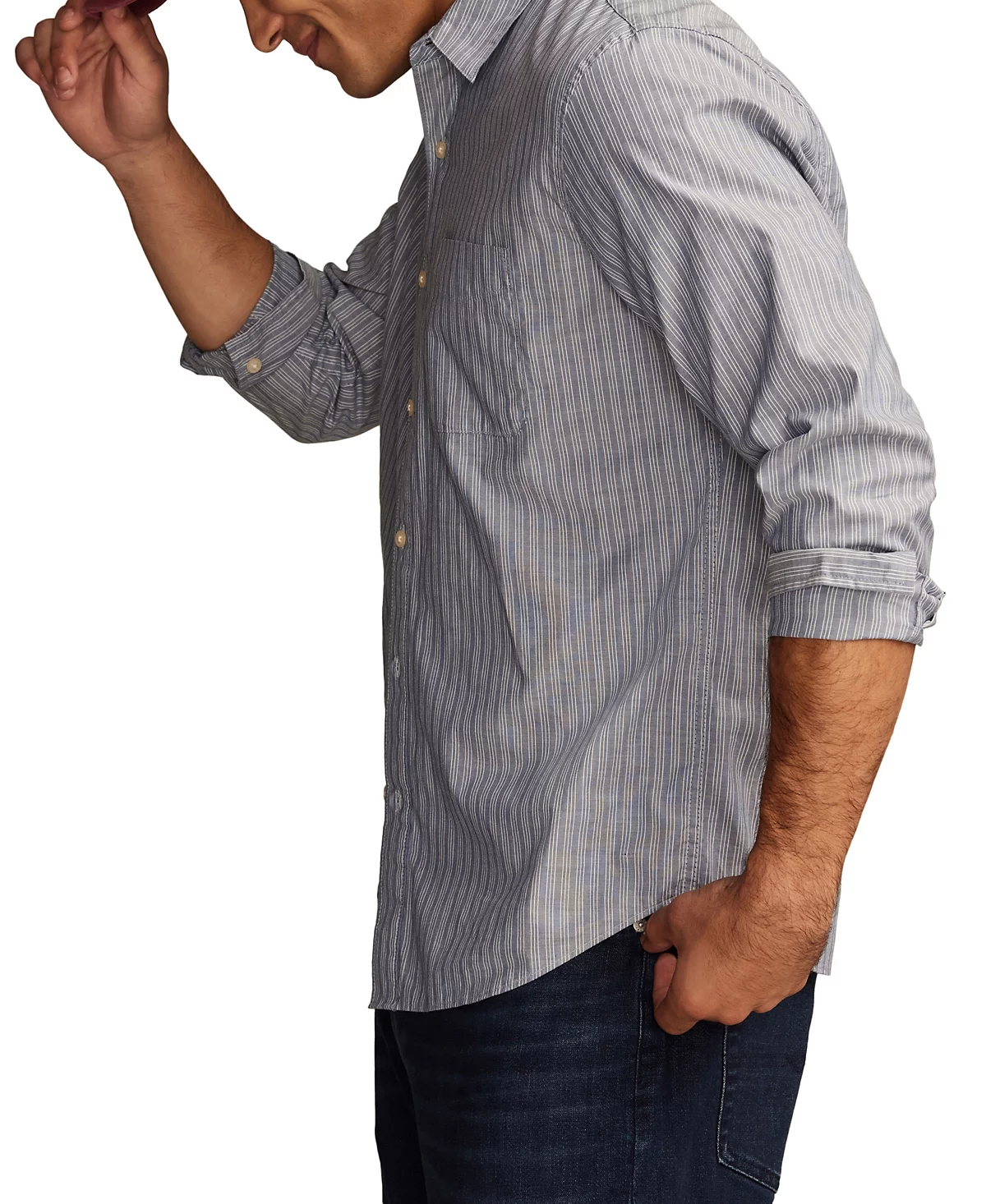 Мужская рубашка в полоску San Gabriel с длинным рукавом и одним карманом от бренда Lucky 16990₽