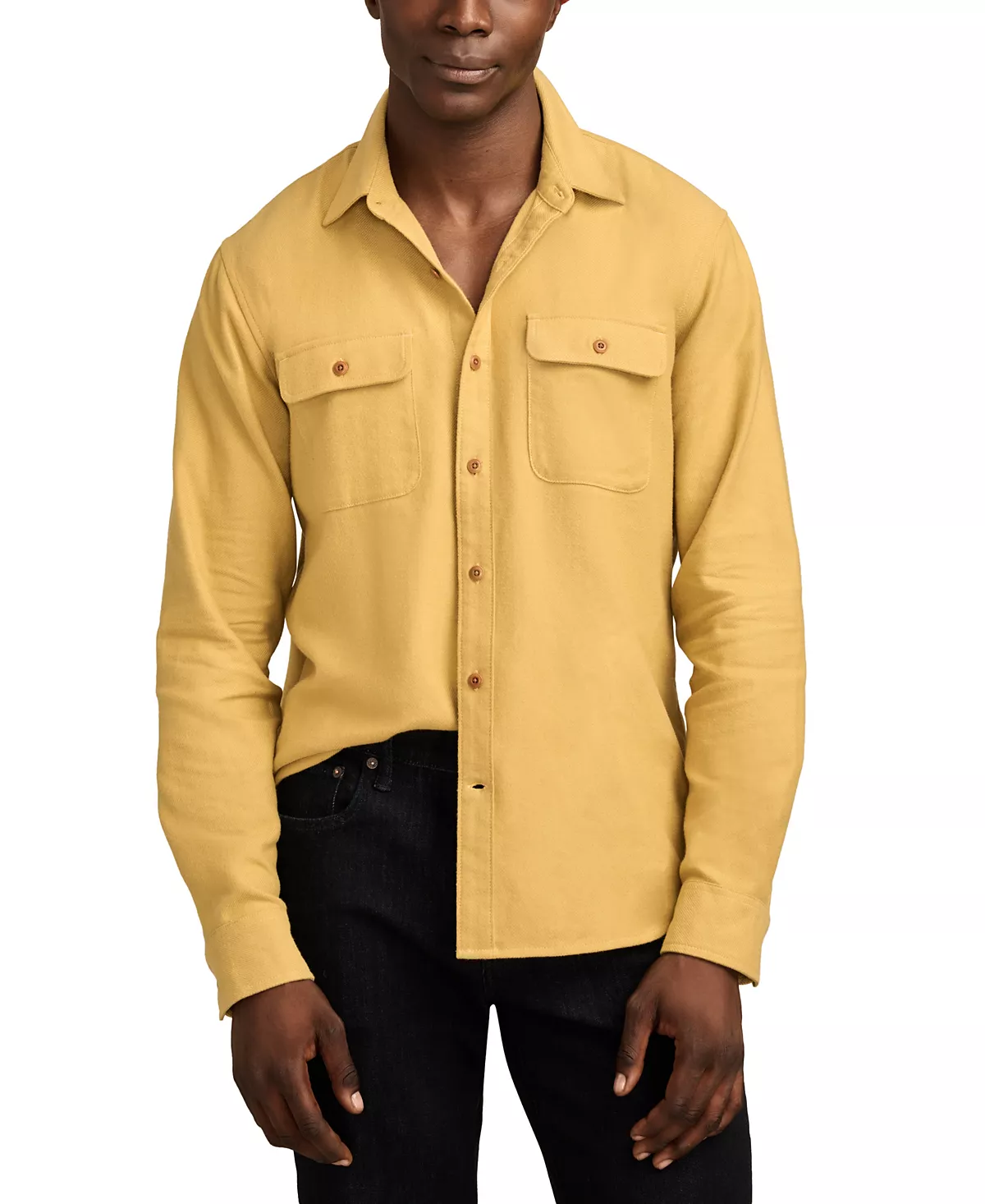 Мужская фланелевая рубашка Solid Cloud из мягкой ткани с длинным рукавом 15090₽