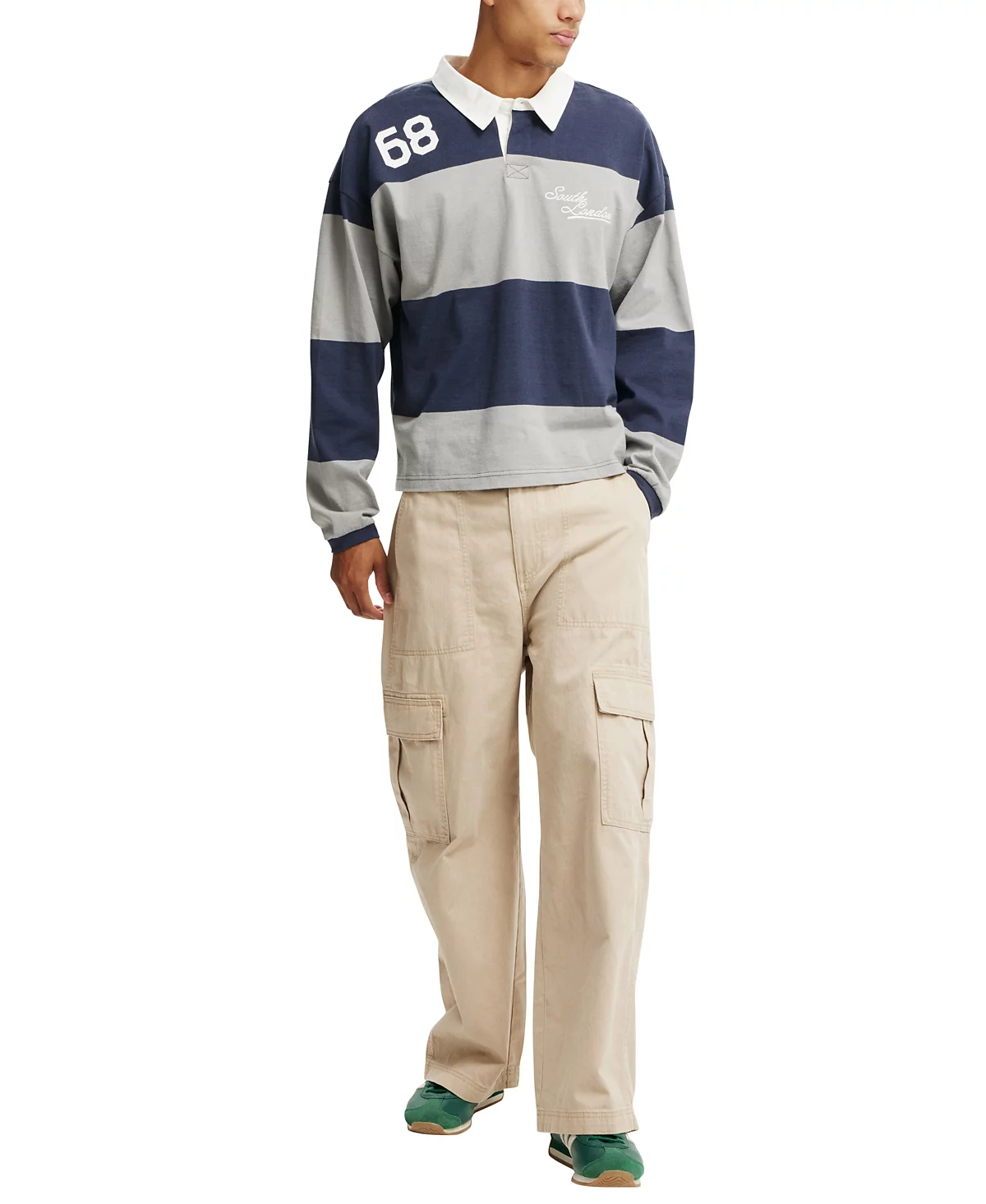 Мужская рубашка поло для регби с длинным рукавом из хлопка В обтяжку 11390₽