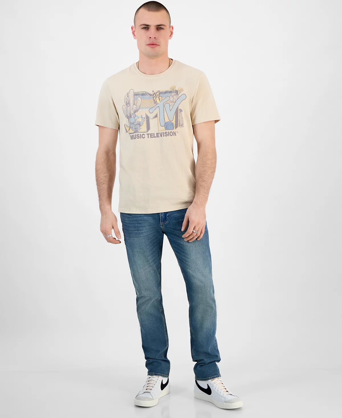Мужская футболка с рисунком MTV Cactus обычного кроя от Sun Stone эксклюзивно представленная в Macys 3790₽