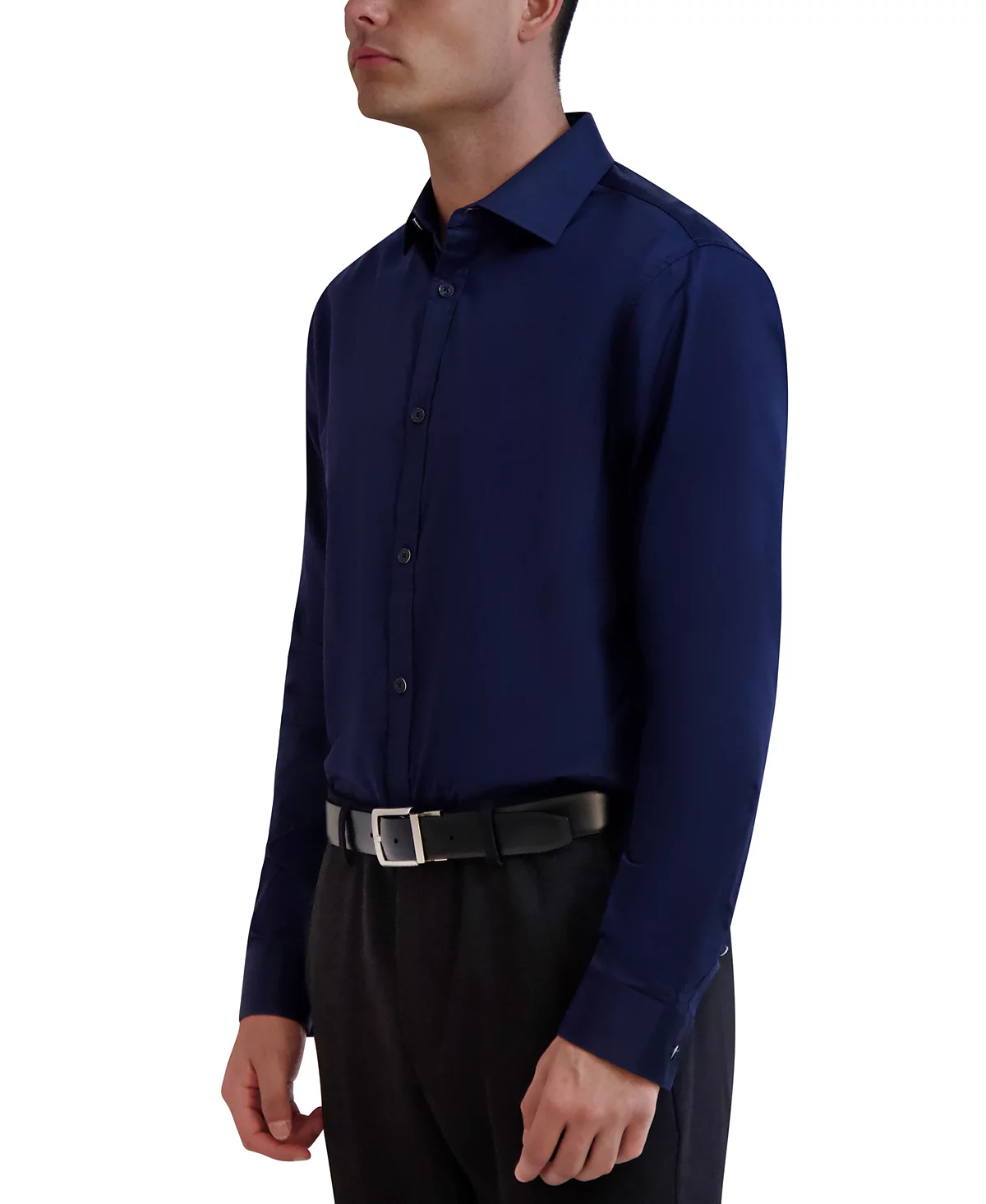 Мужская приталенная рубашка из плотного атласа от Karl Lagerfeld Paris 9390₽