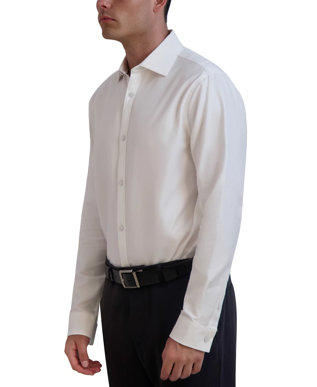 Мужская приталенная жаккардовая рубашка в полоску от Karl Lagerfeld Paris 9390₽