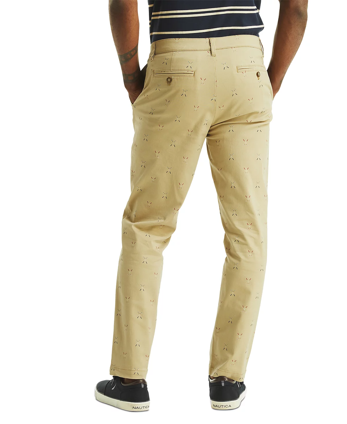 Мужские брюки Nautica классического покроя из саржи с принтом для гольфа на подкладке 14490₽
