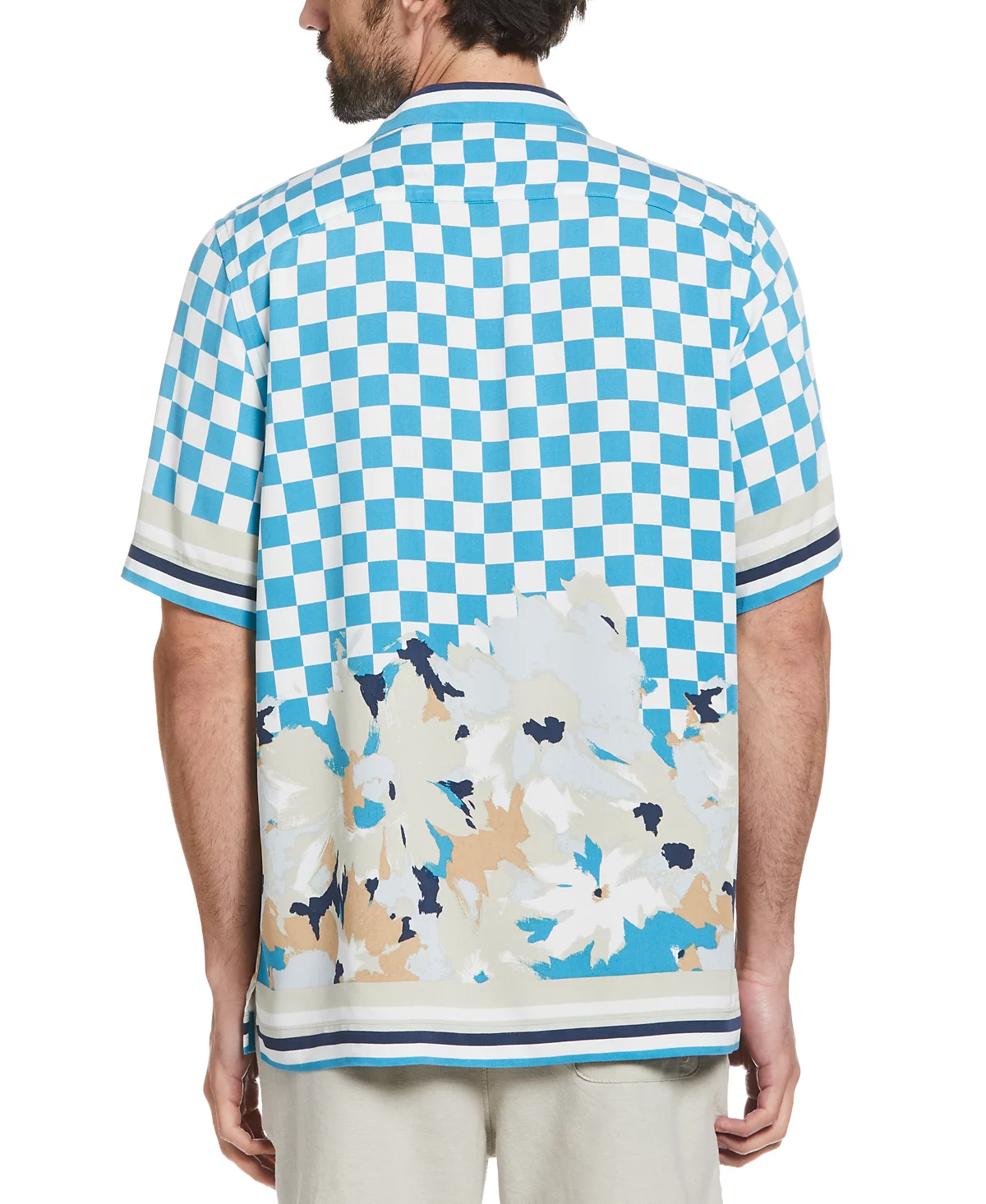 Оригинальная мужская рубашка в клетку с цветочным рисунком Penguin 18690₽