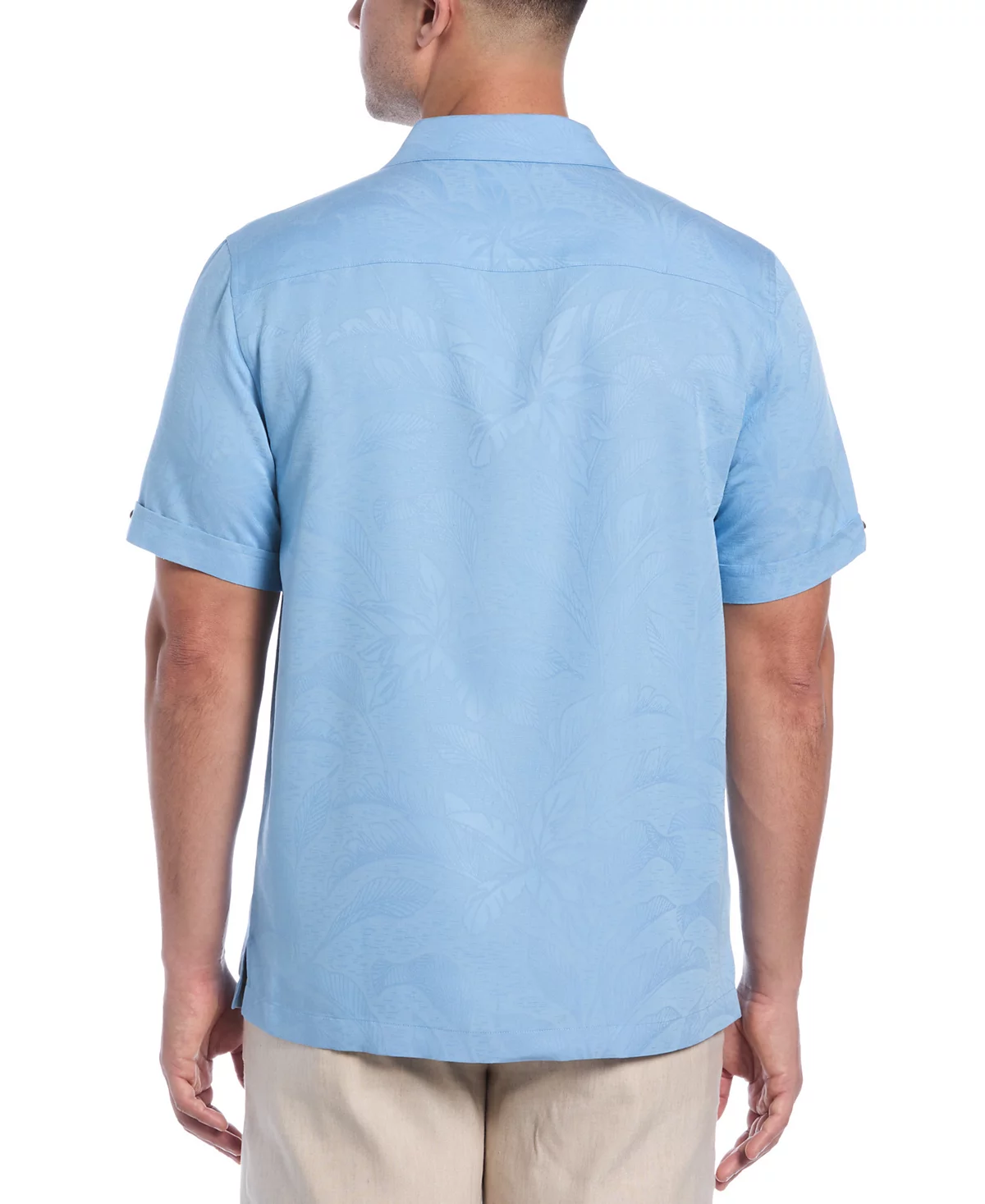 Мужская рубашка на пуговицах с коротким рукавом и принтом ладони Cubavera 12890₽