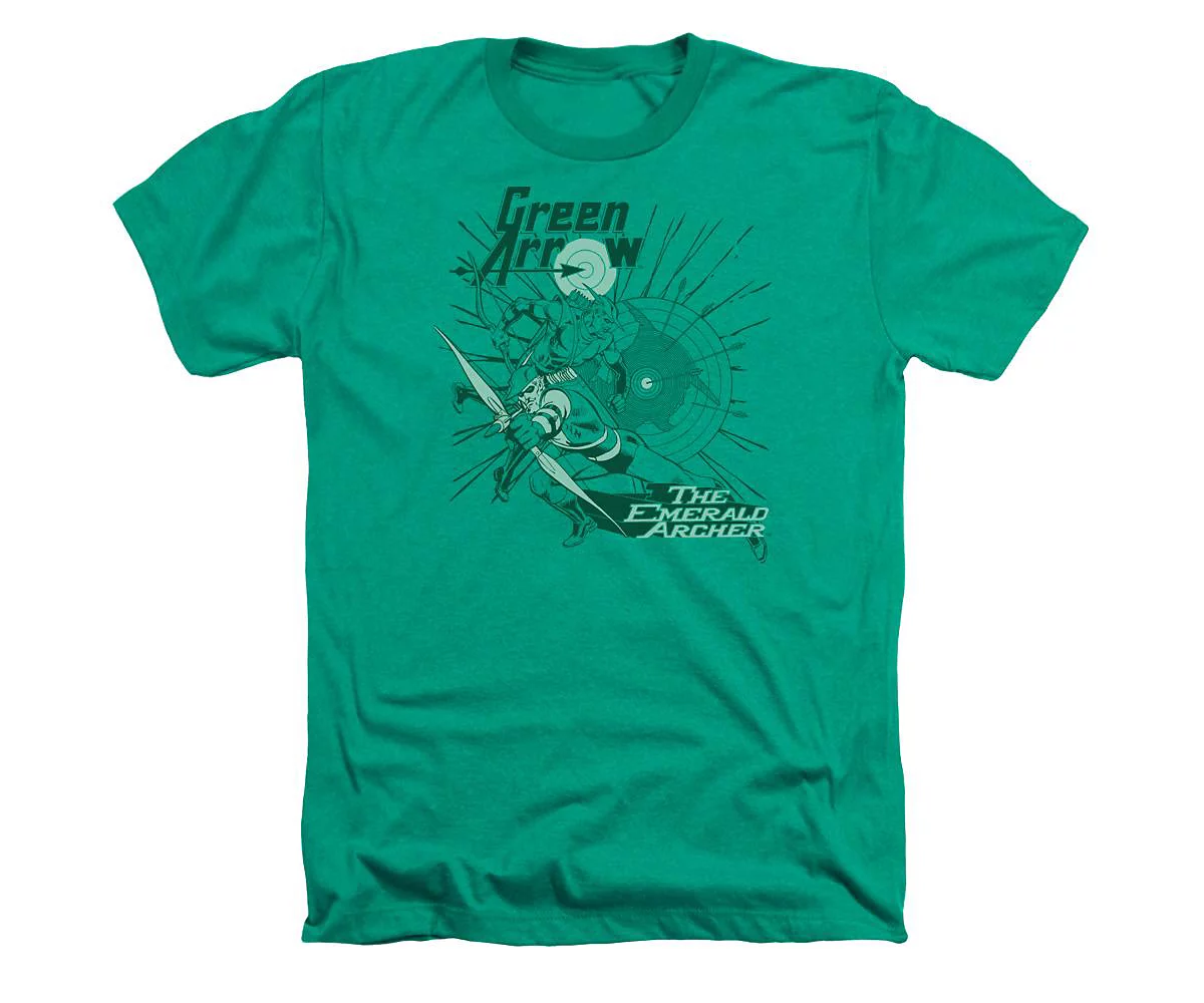 Dc Green Arrow Мужская футболка DC Comics Green Arrow The Emerald Archer для взрослых с Хизер / T-Shirt