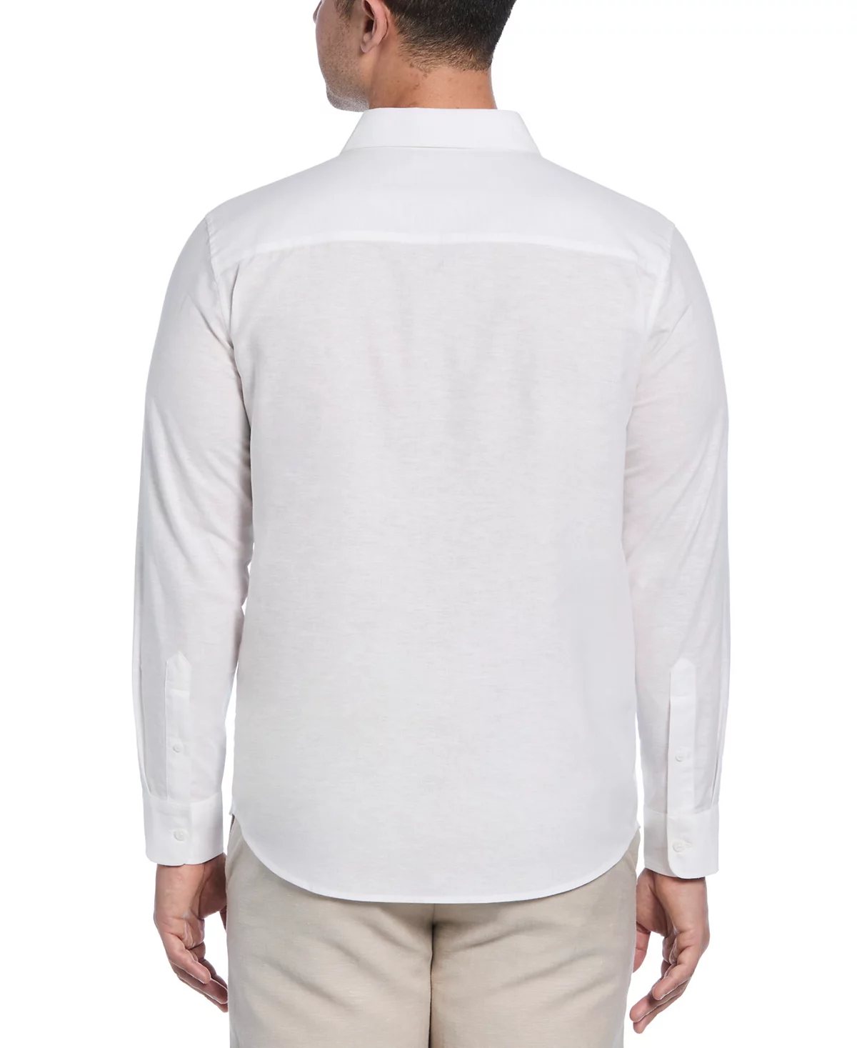 Мужская рубашка Cubavera Big - Tall из льняной смеси с вытачками и длинным рукавом на пуговицах