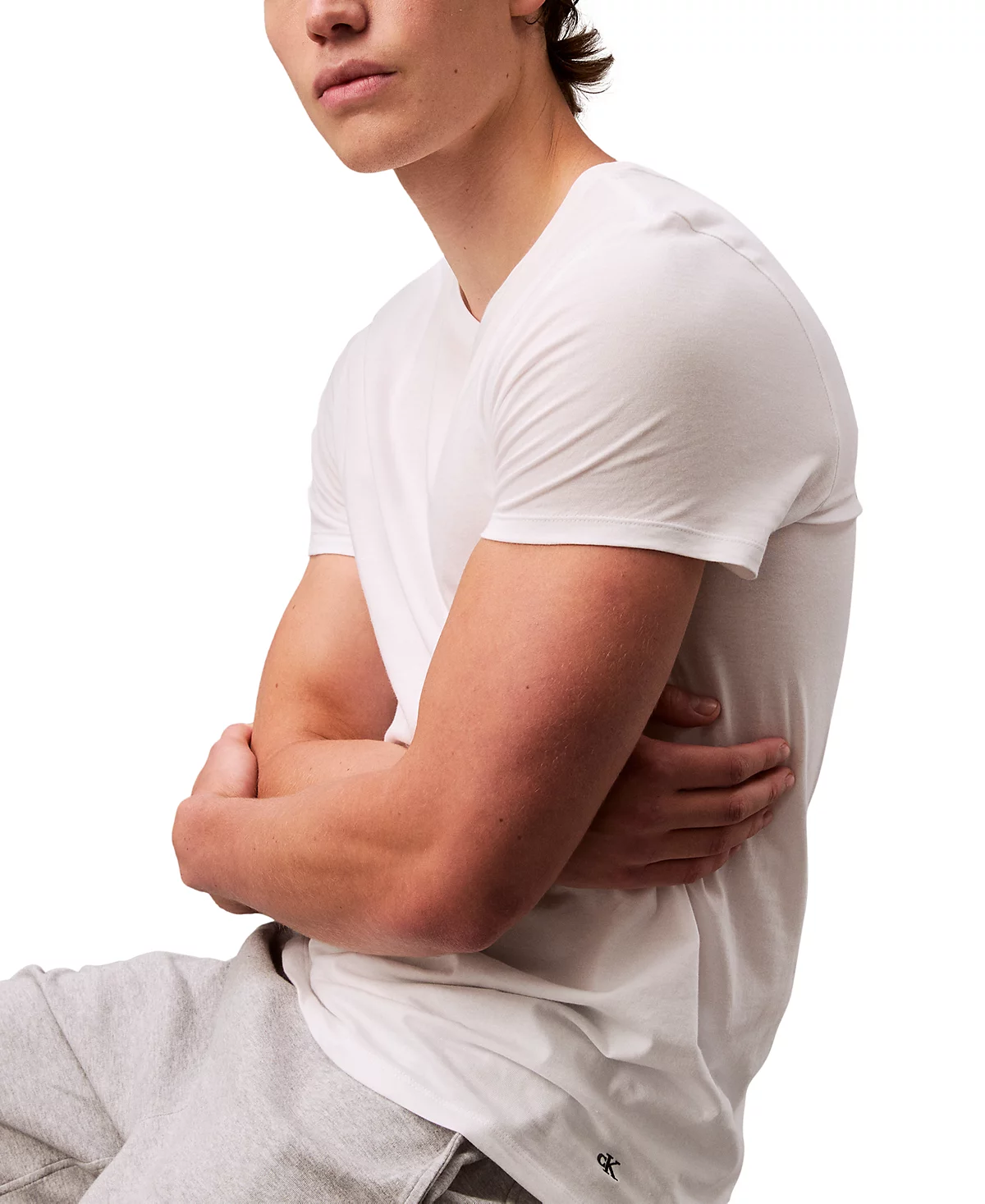 Мужские классические хлопковые футболки с круглым вырезом Calvin Klein из 5 упаковок 10890₽