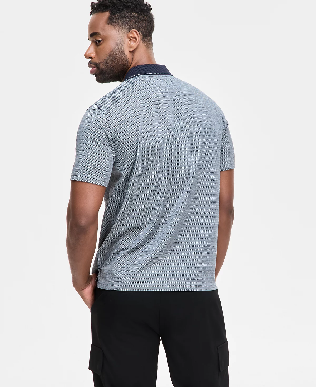 Мужская рубашка поло в полоску на молнии Performance от Karl Lagerfeld Paris 14990₽