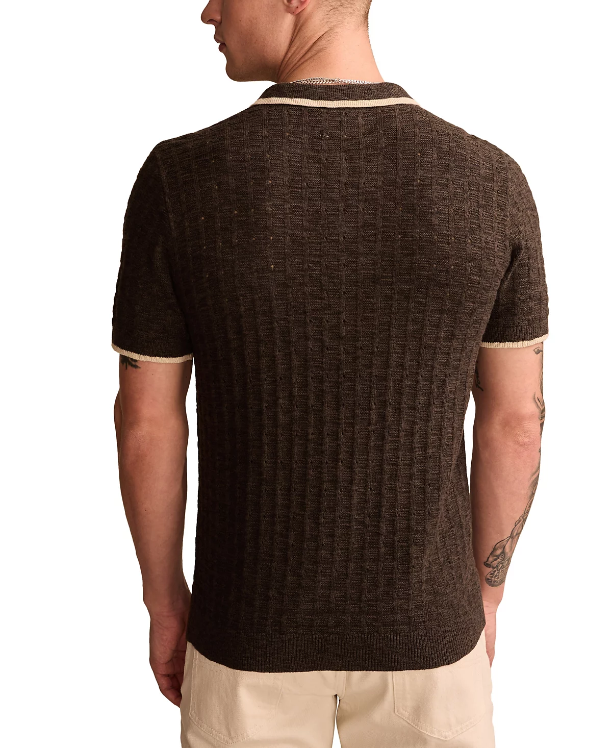 Мужской свитер поло с коротким рукавом от бренда Lucky 15090₽