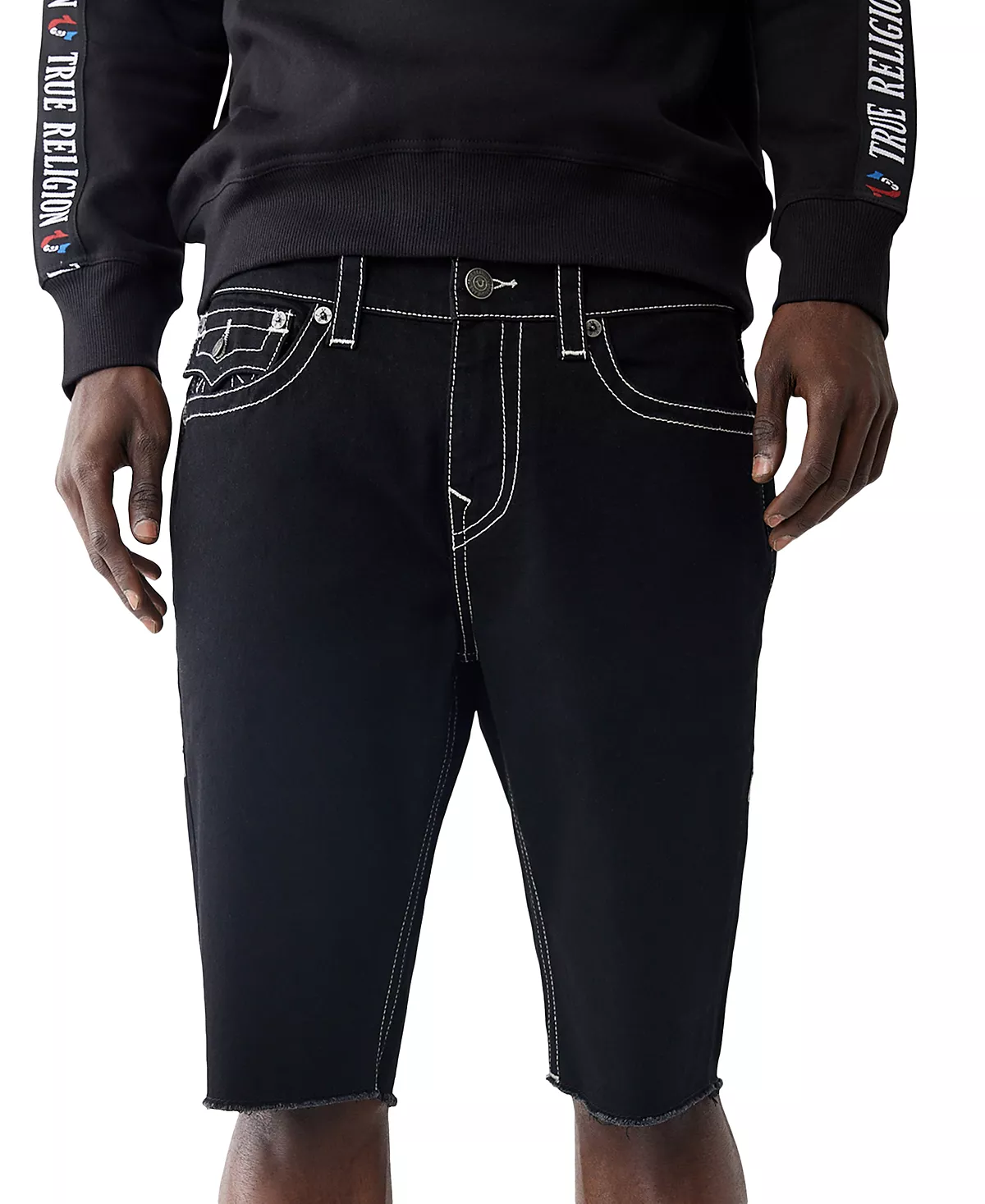 Мужские джинсовые шорты прямого кроя с потертым клапаном Ricky длиной 12 дюймов 22690₽